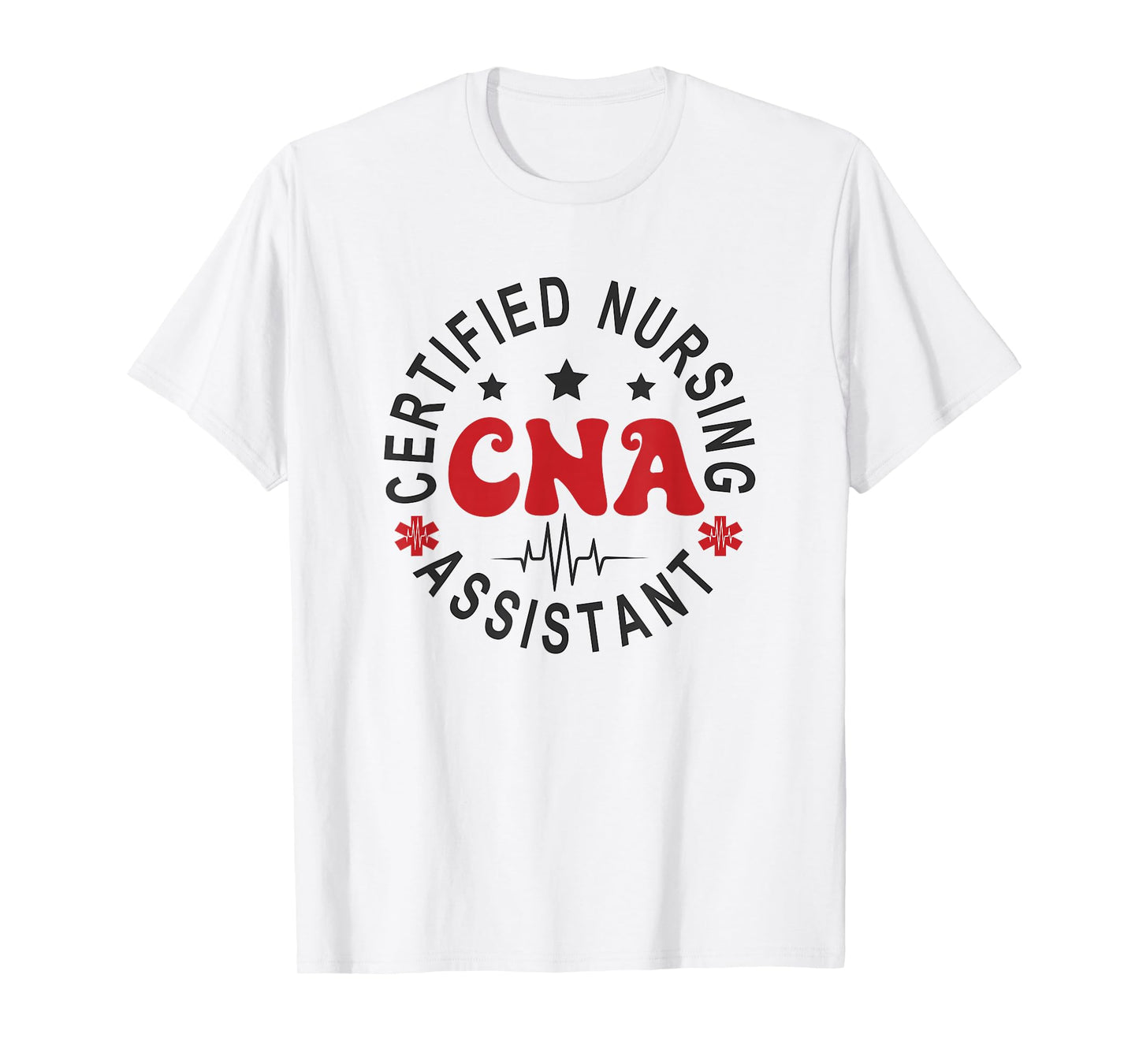 Certified Nurse Assistant Apparel CNA T-Shirt, Unisex-Adults, Short Sleeve, Nursing T-Shirts, Grey, Small