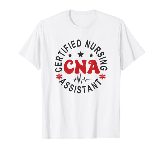 Certified Nurse Assistant Apparel CNA T-Shirt, Unisex-Adults, Short Sleeve, Nursing T-Shirts, Grey, Small