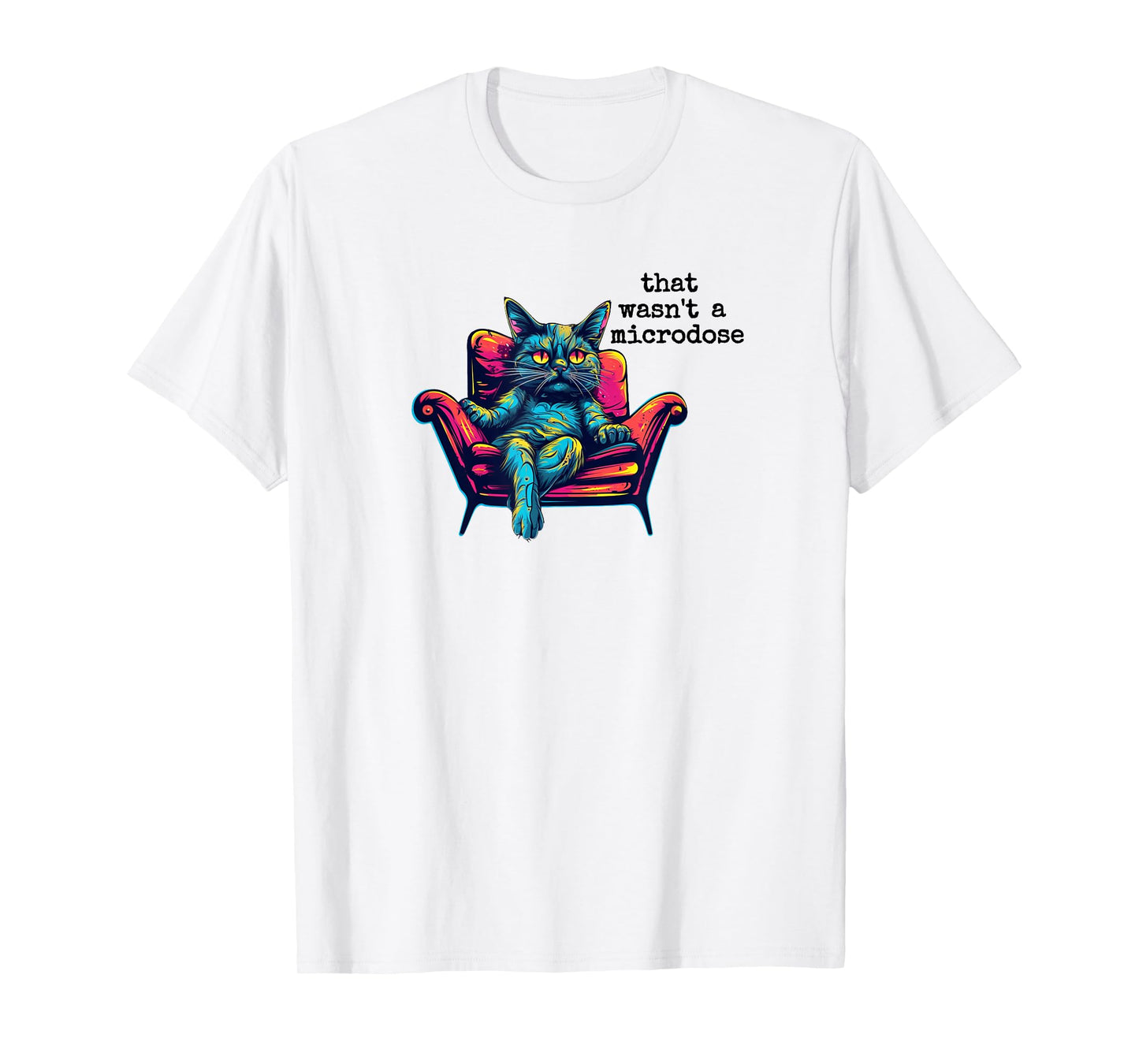 Microdose Cat Therapy Spiritual Healing Psychedelic Medicine T-Shirt