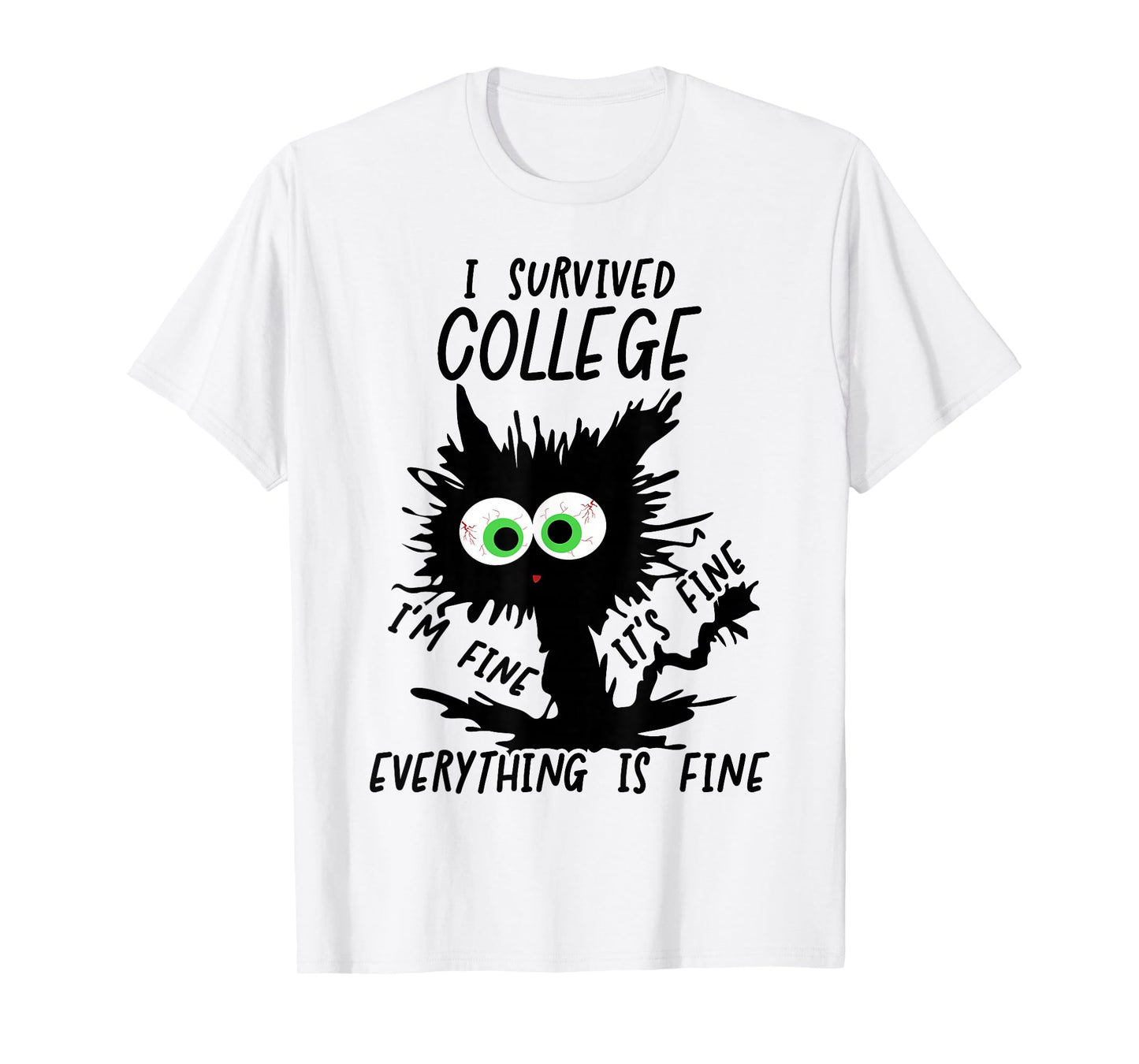 Funny College Grad 2026 I Survived College T-Shirt