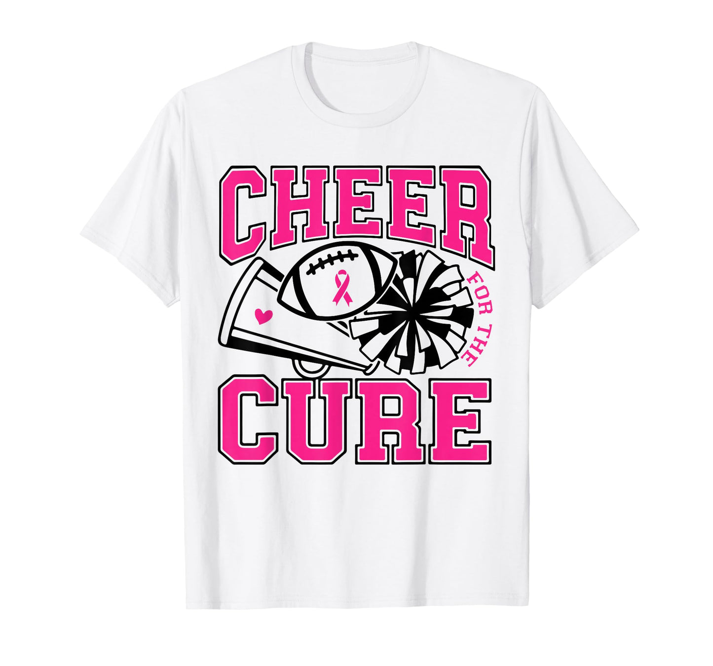Cheer For The Cure Breast Cancer Awareness Cheerleader T-Shirt