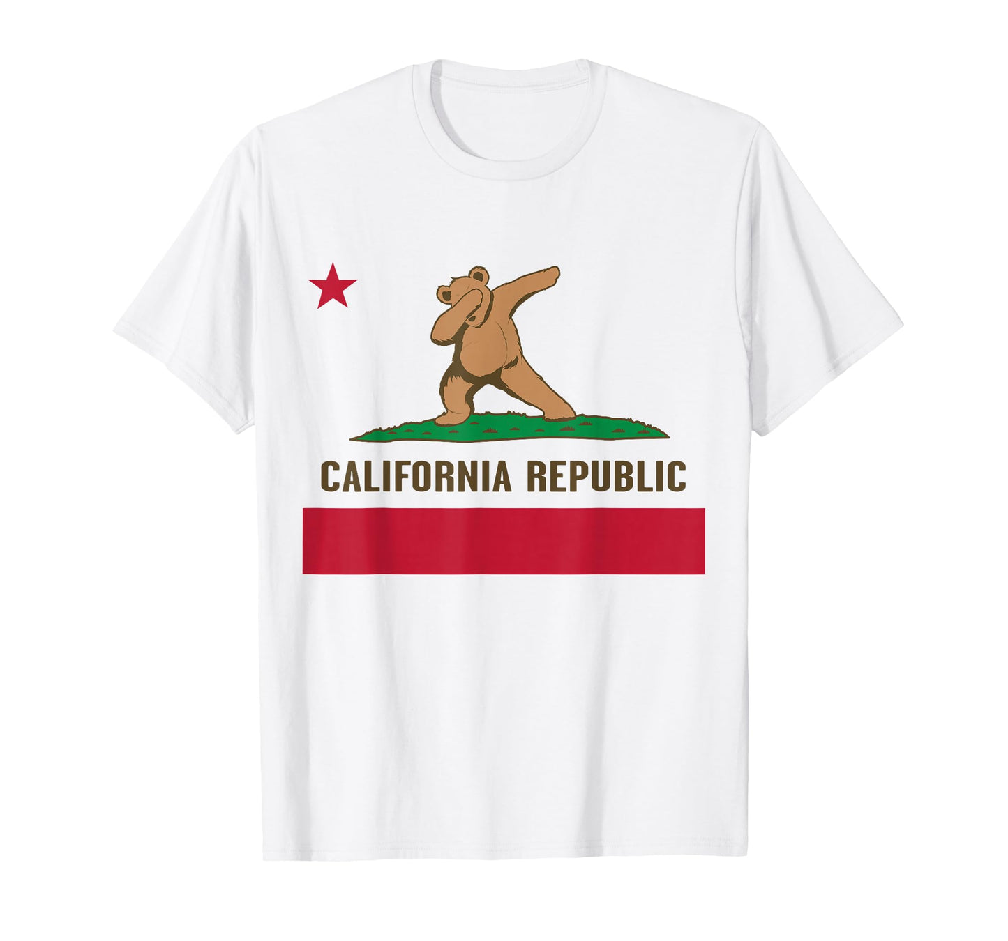 Dabbing California Bear Dab Flag T-Shirt