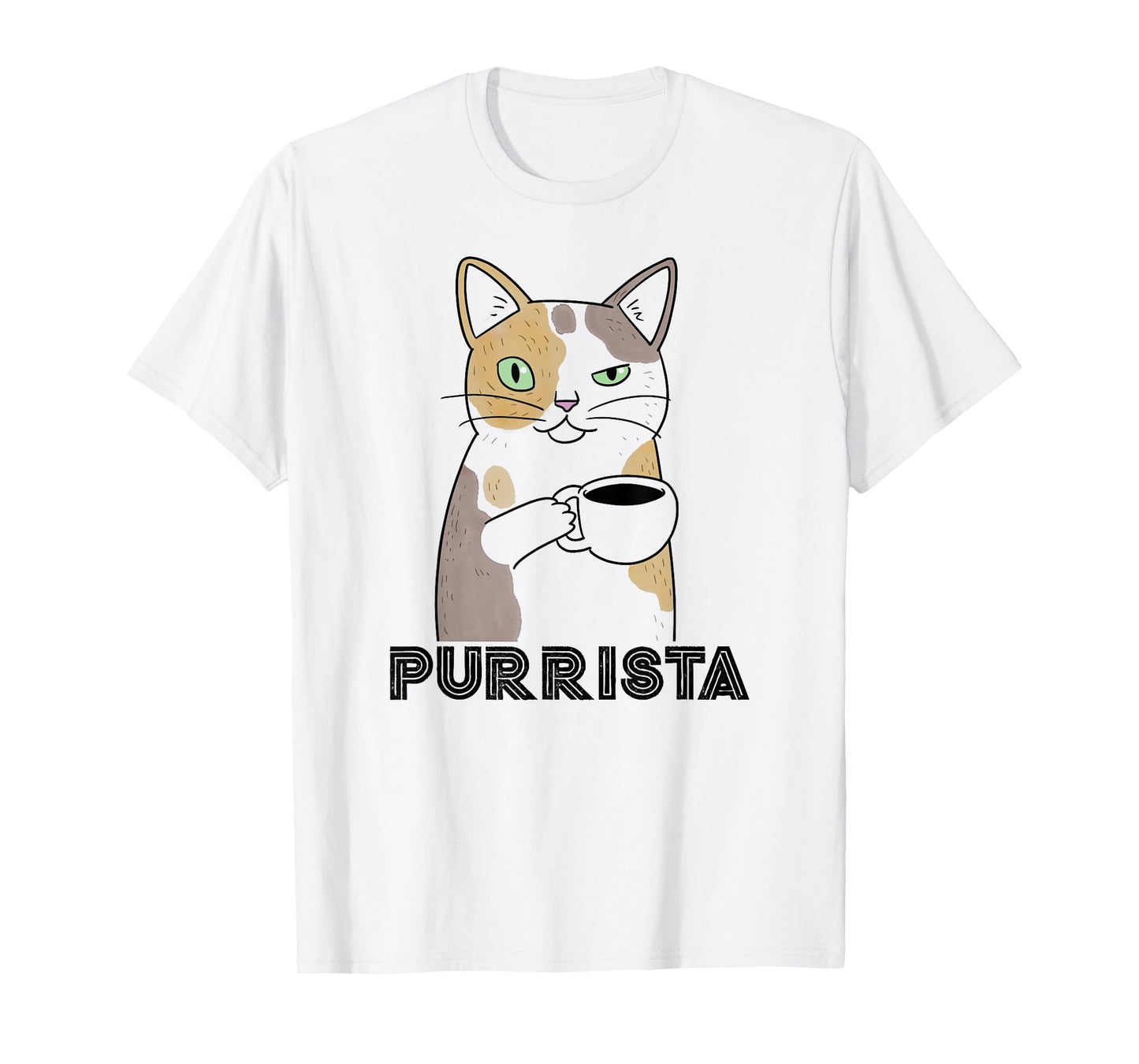 Coffee Cat | Purr-ista Barista | Funny Graphic T Shirt