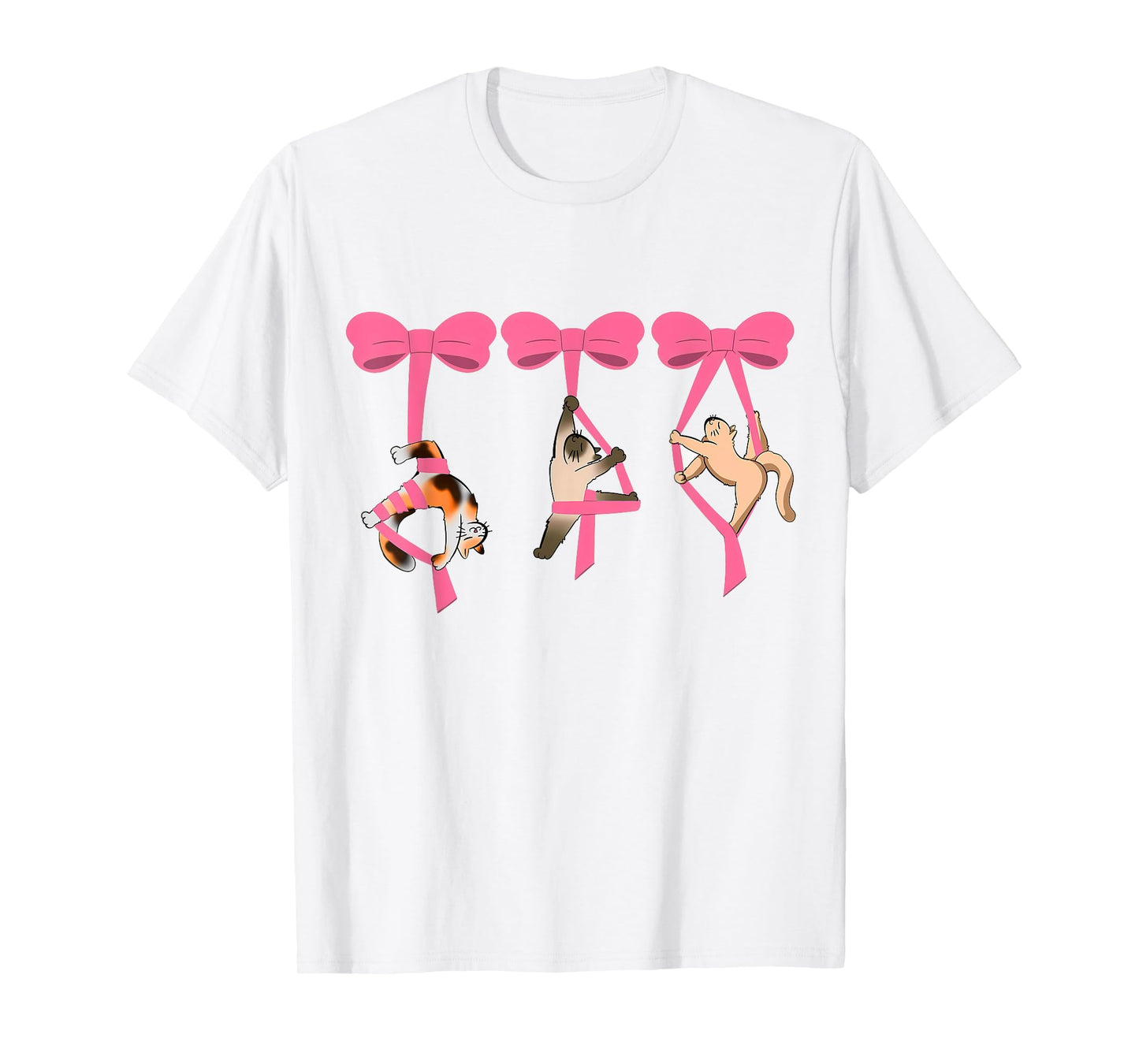 Aerialist Aerial Silk Dancer Cat Lover Dancing Aerial Silk T-Shirt
