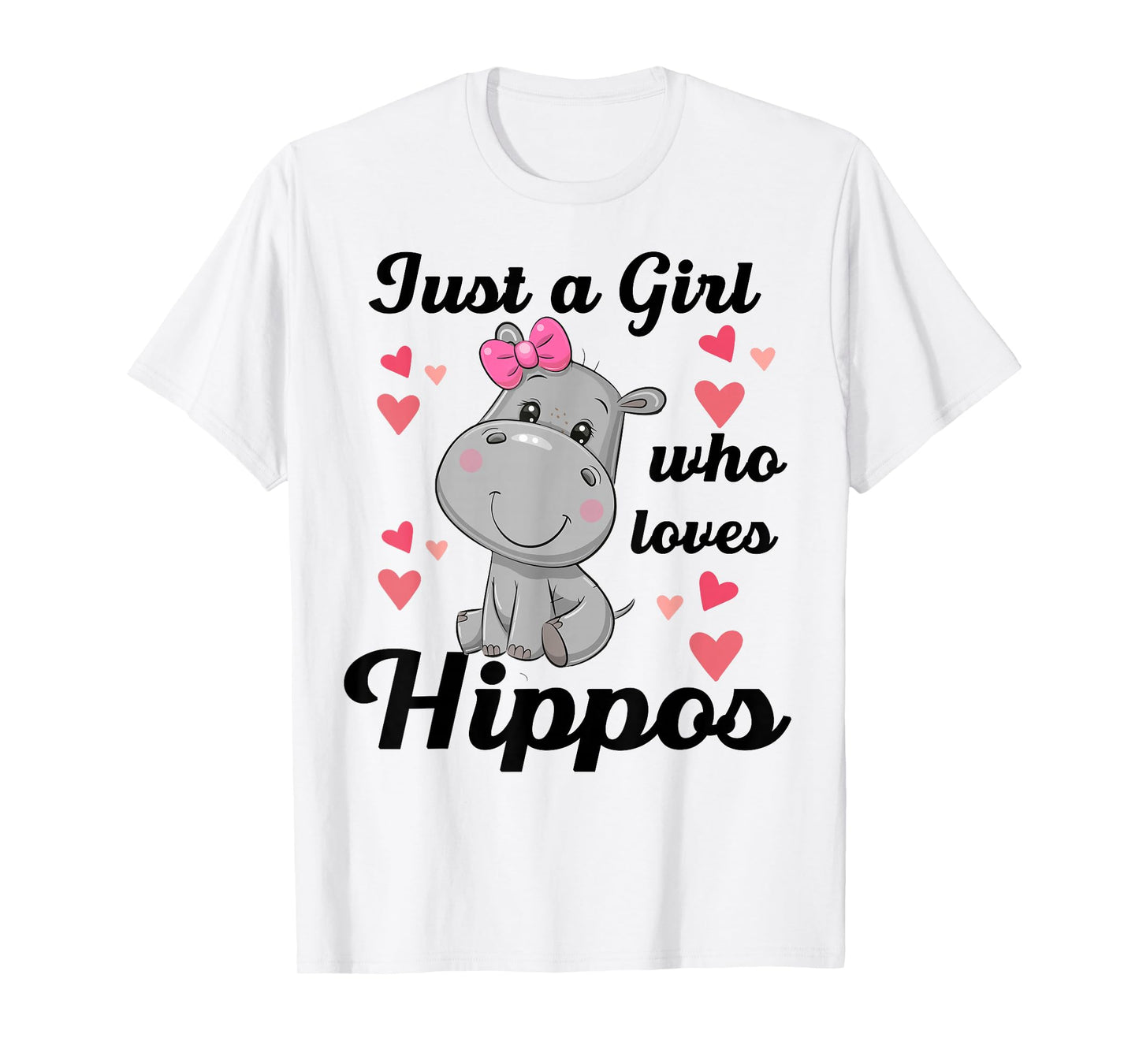 Cute Hippo-Shirt Just A Girl Who Loves Hippo Kids Toddler T-Shirt