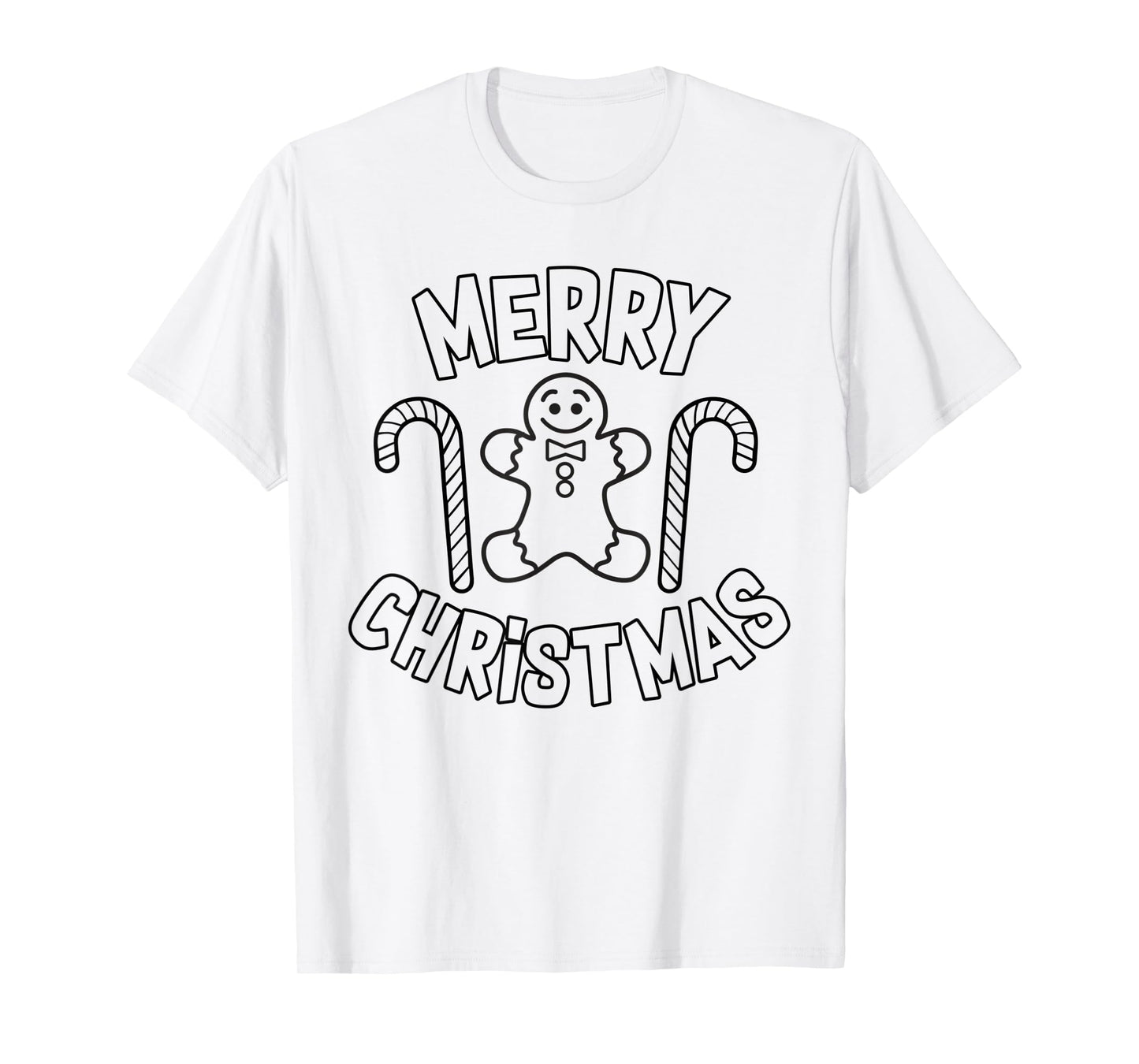 Christmas Coloring Page Shirt, Kids Holiday Gift T-Shirt