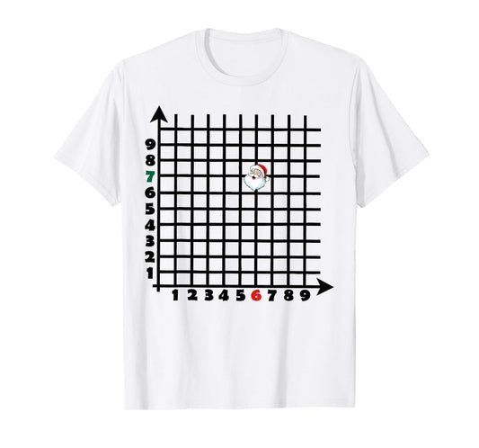 Coordinate (6,7) Funny Math Teacher Christmas 67 Math Lover T-Shirt