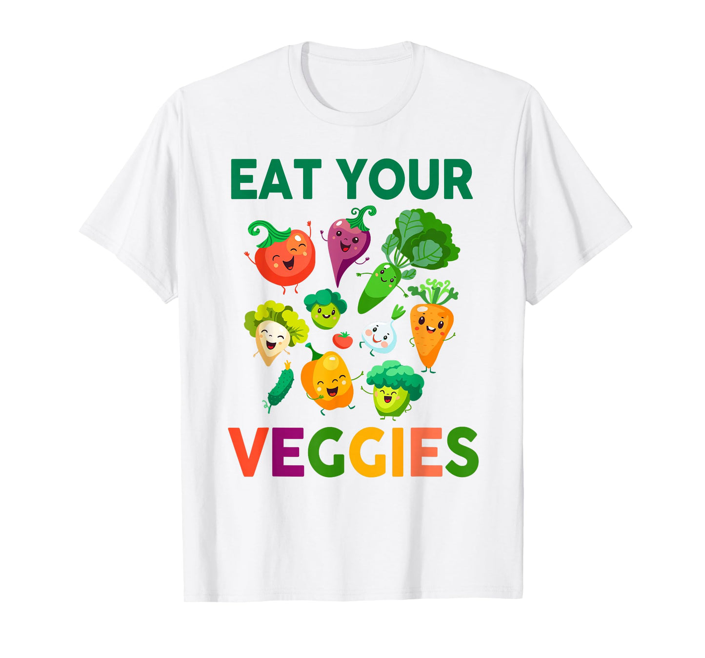 Vegan Shirt Kids Toddler Boys Eat Your Veggies Vegetables T-Shirt