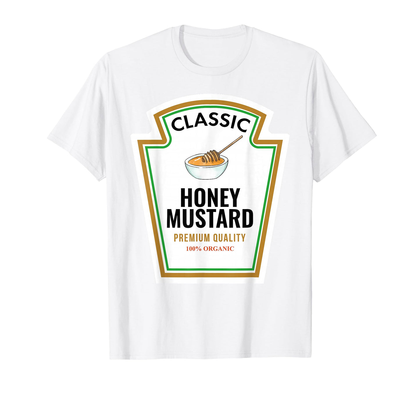 Classic Honey Mustard Label Design Organic Condiment Lover T-Shirt