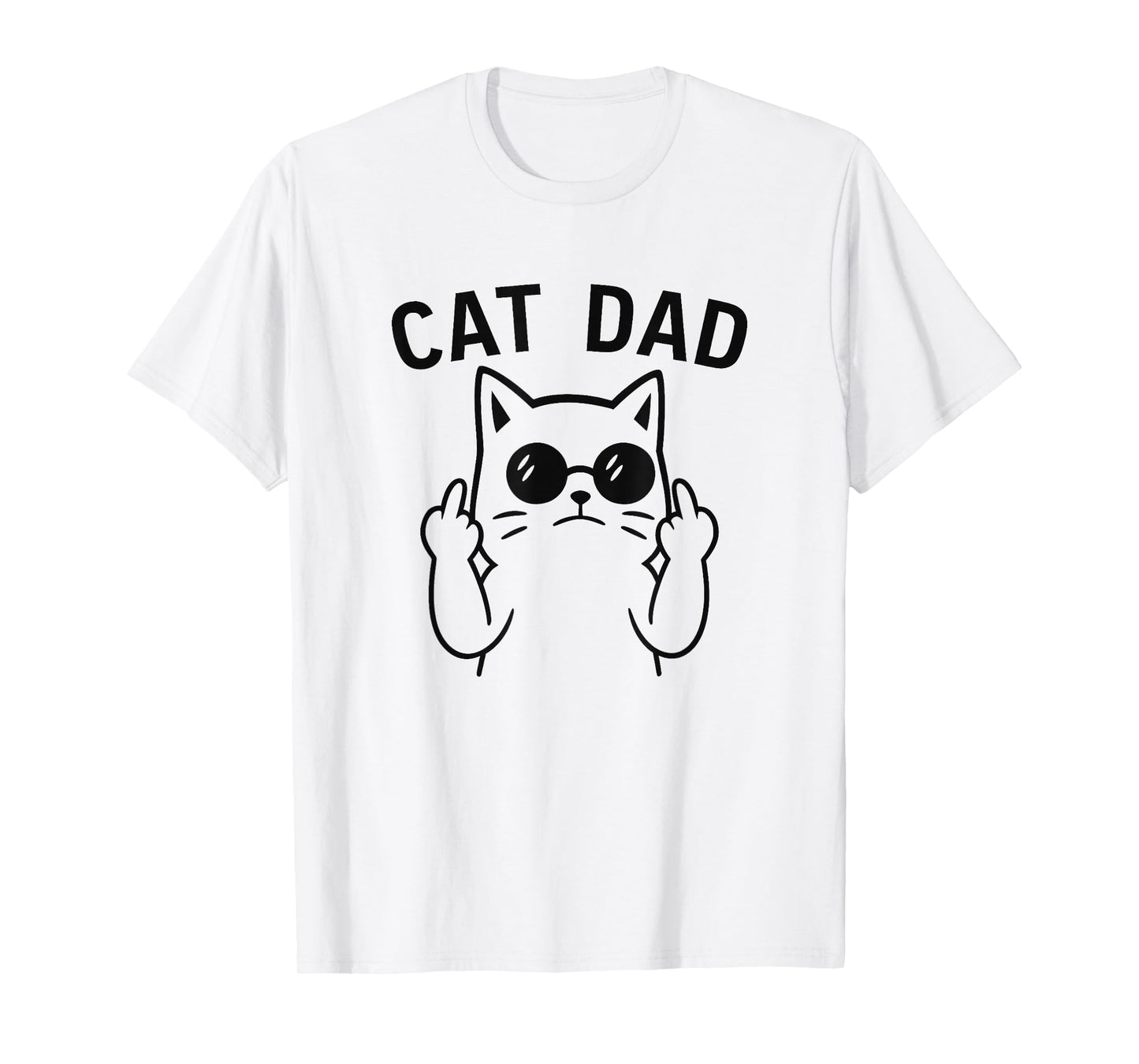 Cat Dad Funny Gift for Men Boys T-Shirt