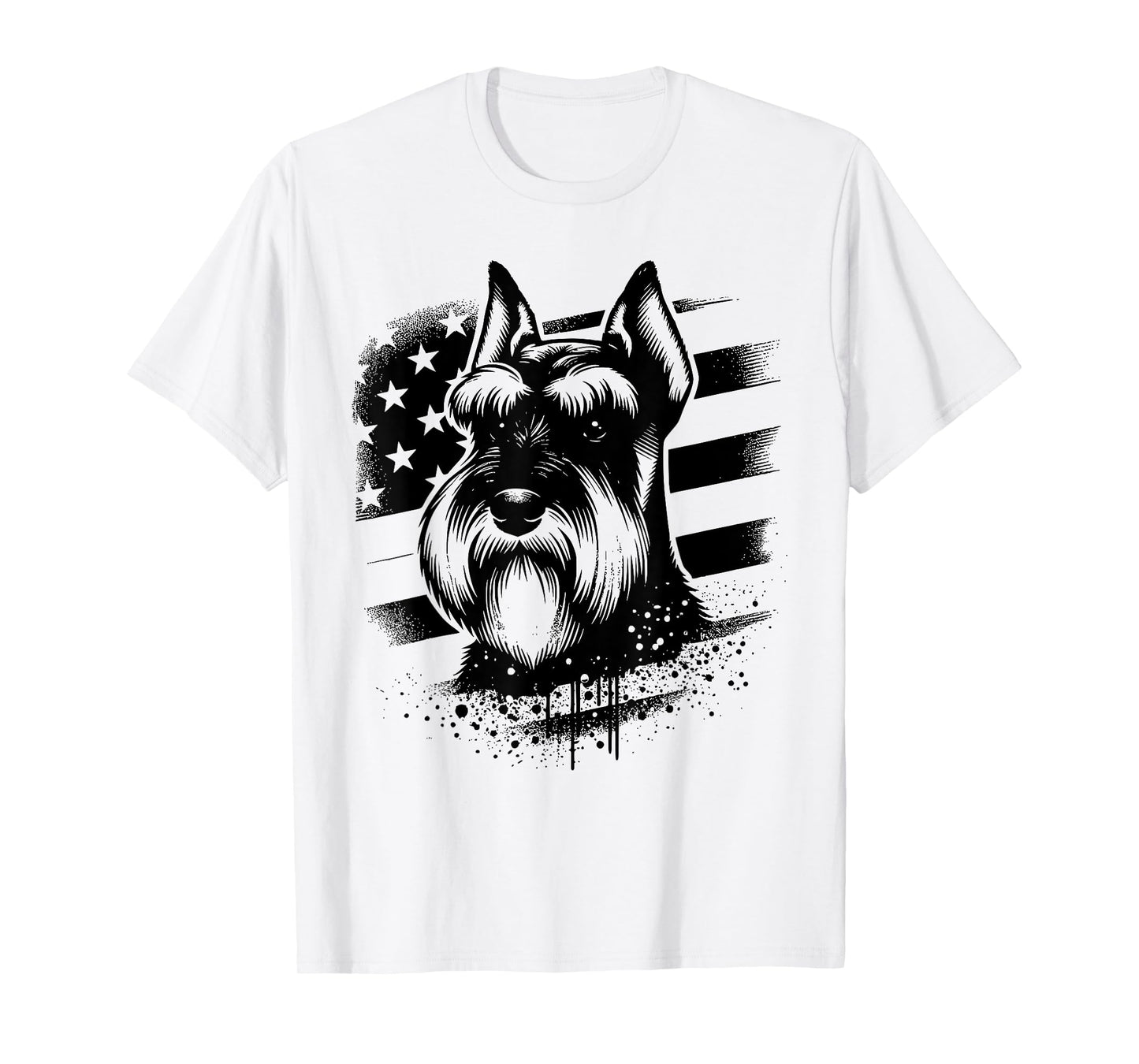 Standard Schnauzer 4th Of July Patriotic Dog American Flag Women Kids Men T-Shirt