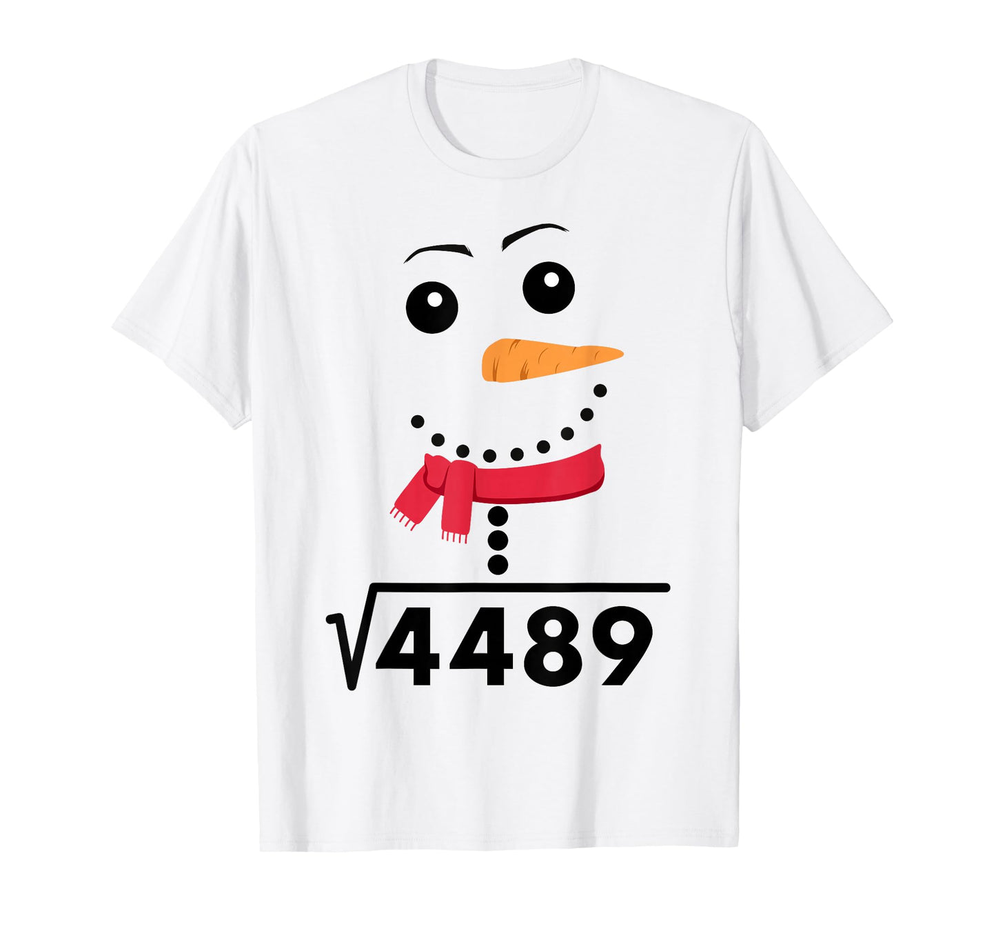 67 Meme Math Teacher 6 7 Christmas Snowman Square Root 4489 T-Shirt