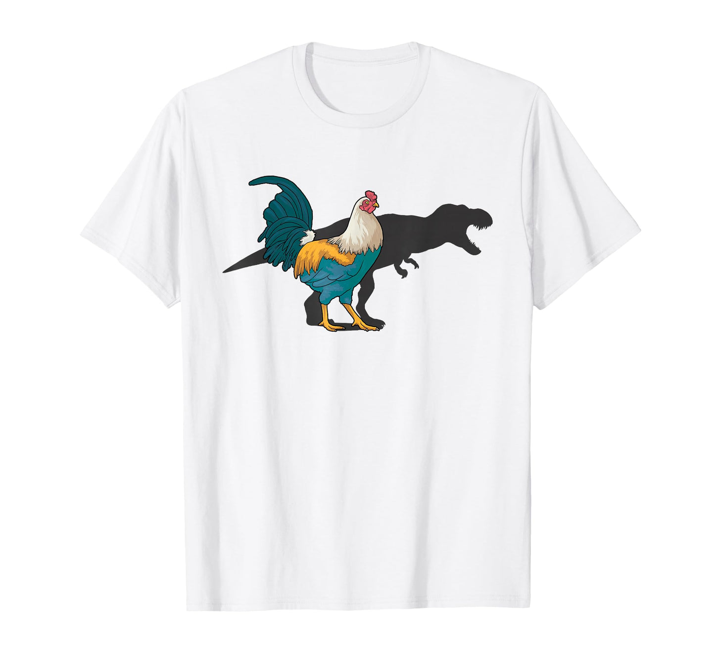Chicken Dinosaur Shadow T Rex Hen Lover Cute Chicken Farmer T-Shirt