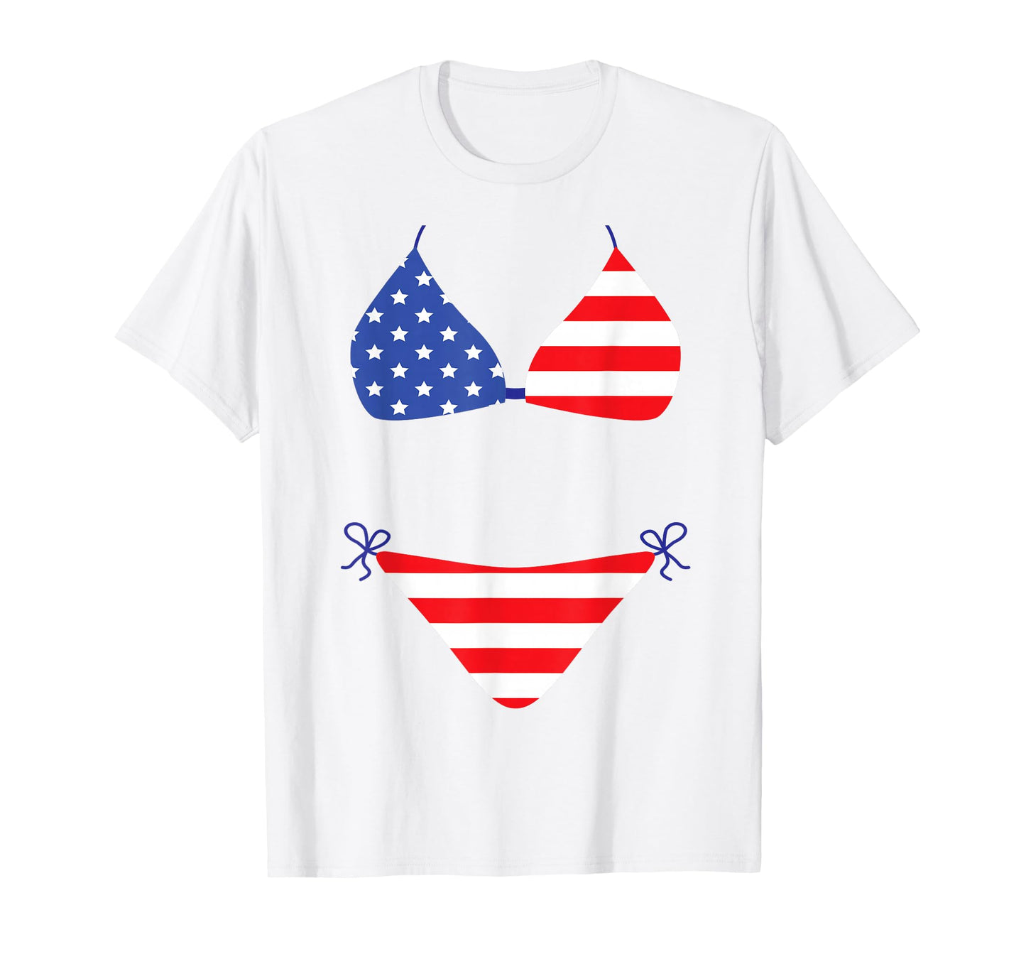 Bikini Funny Cover Up Swimsuit 4th of July American Flag Gag T-Shirt