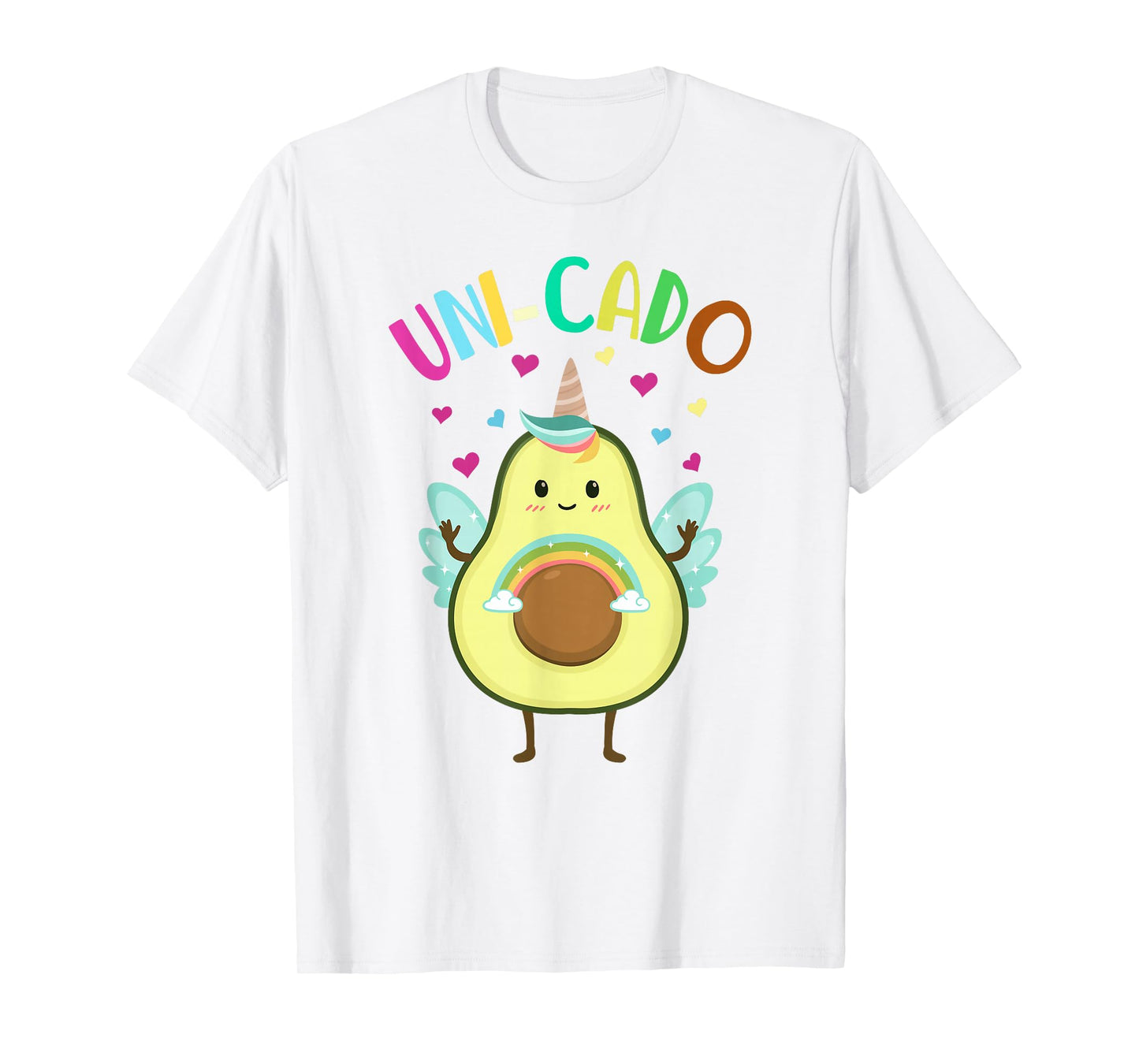 Cute Avocado Shirt Kids Toddler Little Girl Unicorn Birthday T-Shirt