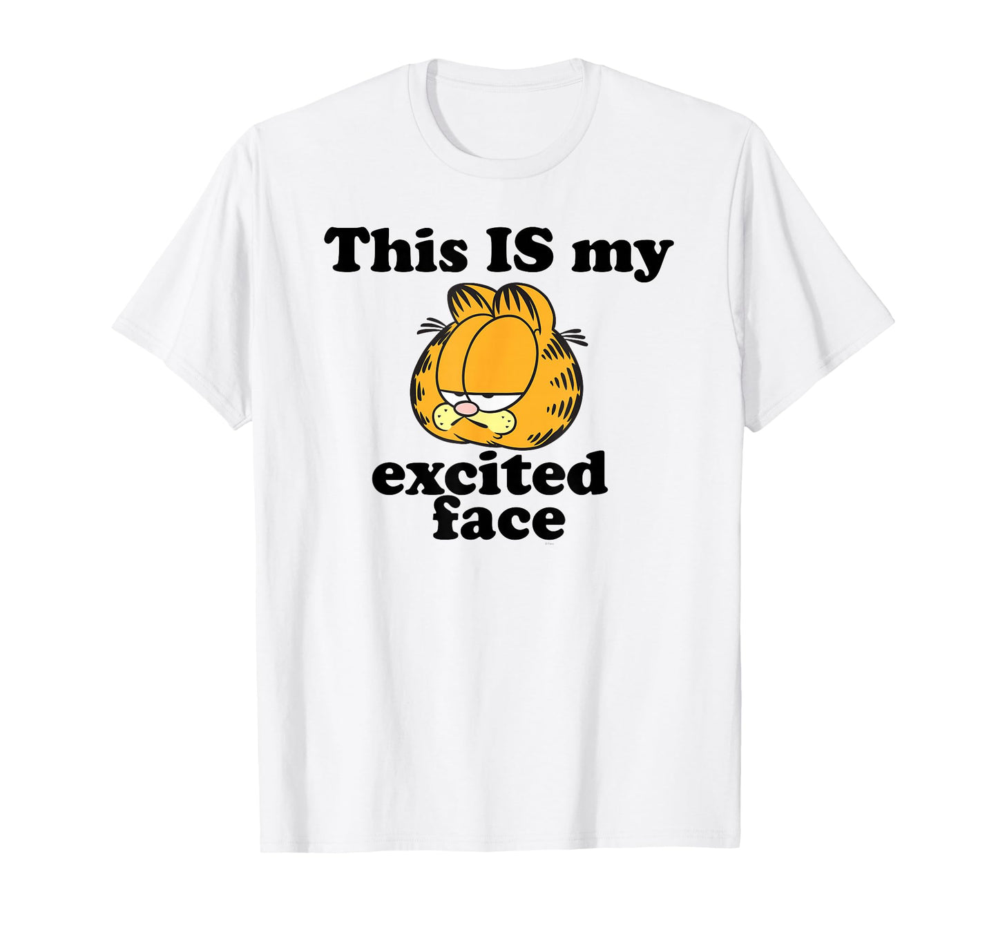 Garfield This is My Excited Face Sarcastic Cartoon Cat T-Shirt