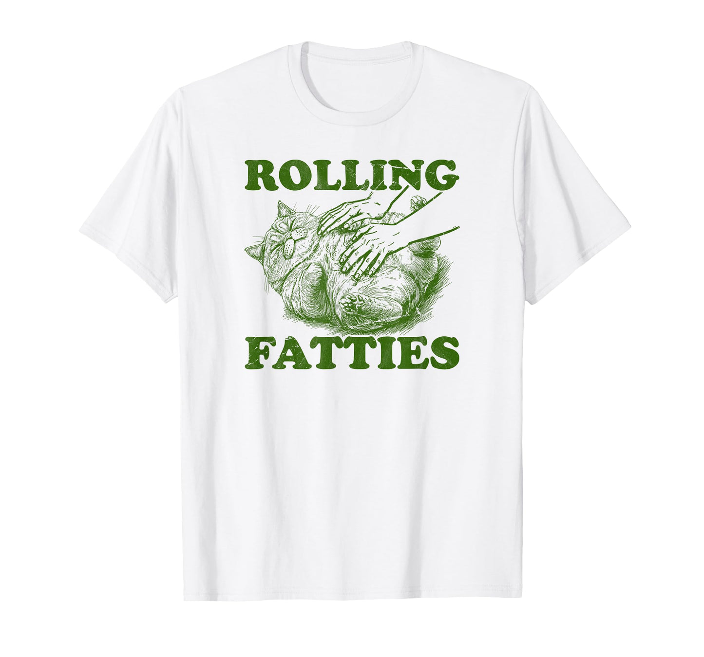 Rolling Fatties cat funny cute cat lover Kitten Owner retro T-Shirt for Men Women