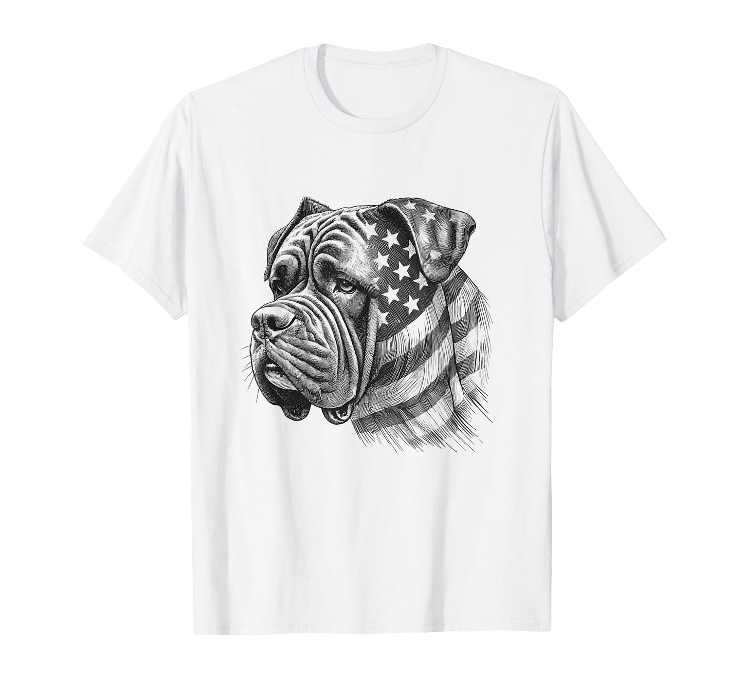 Cane Corso Dog American Flag 4th Of July USA Design T-Shirt