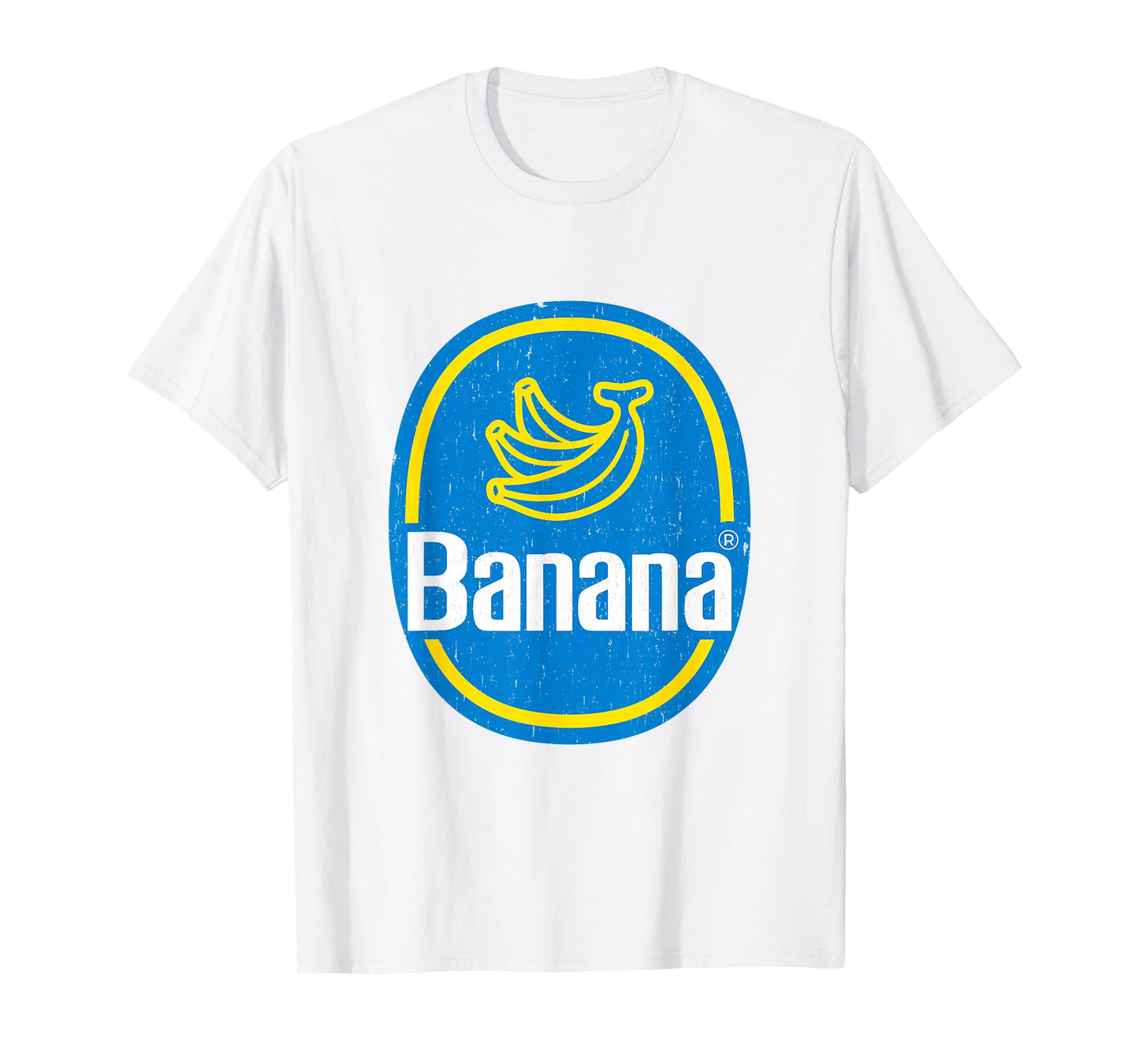 Yellow Banana Sticker Fruit Lazy DIY Easy Halloween Costume T-Shirt