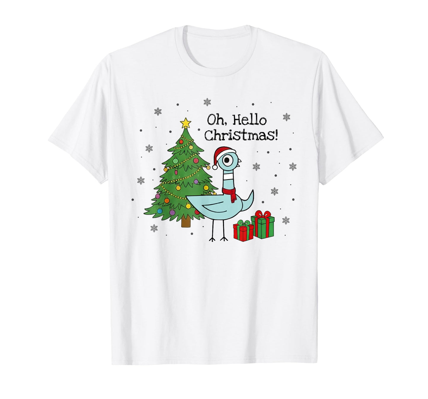 Oh, Hello Christmas Pigeon Shirt Xmas Season Teachers Kids T-Shirt