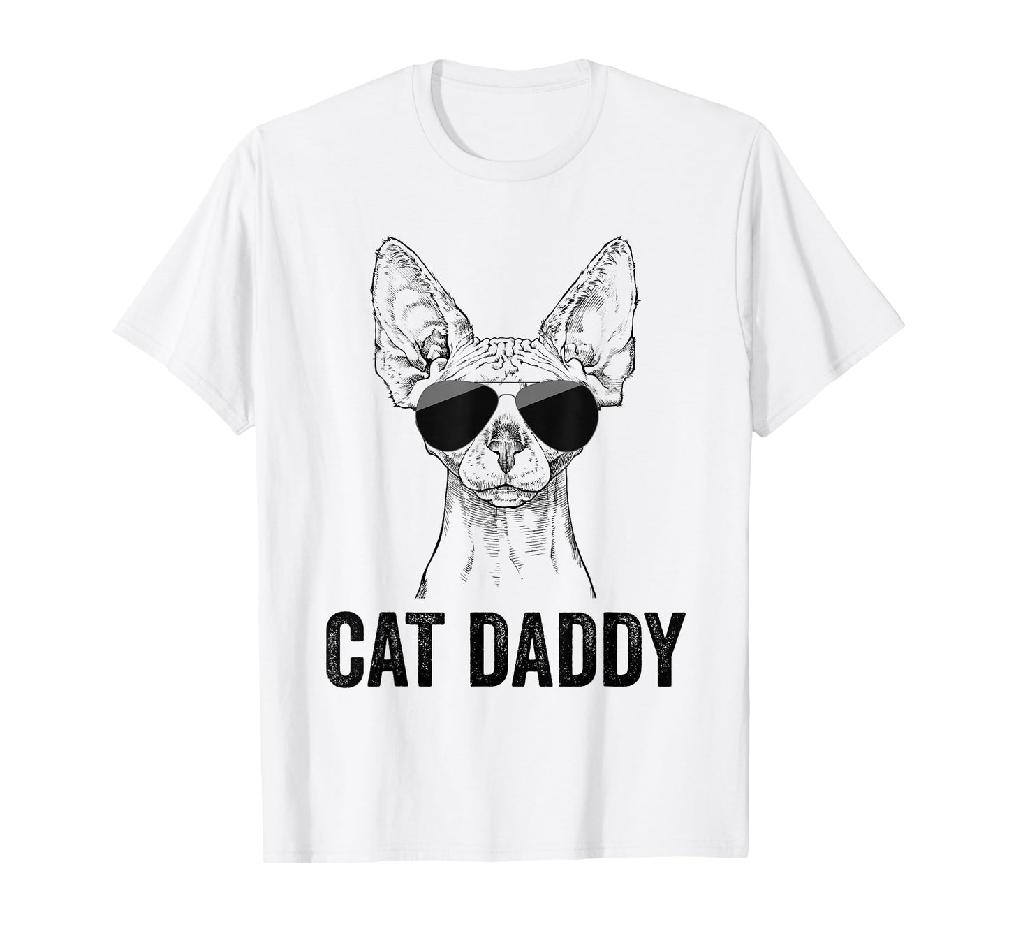 Cat Daddy Vintage Sphynx Cat Dad Father's Day T-Shirt