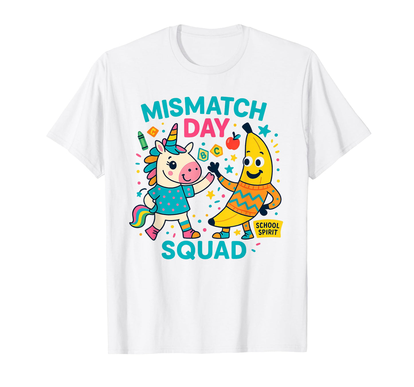 Unicorn Banana Spirit Week Mismatch Day Shirt T-Shirt