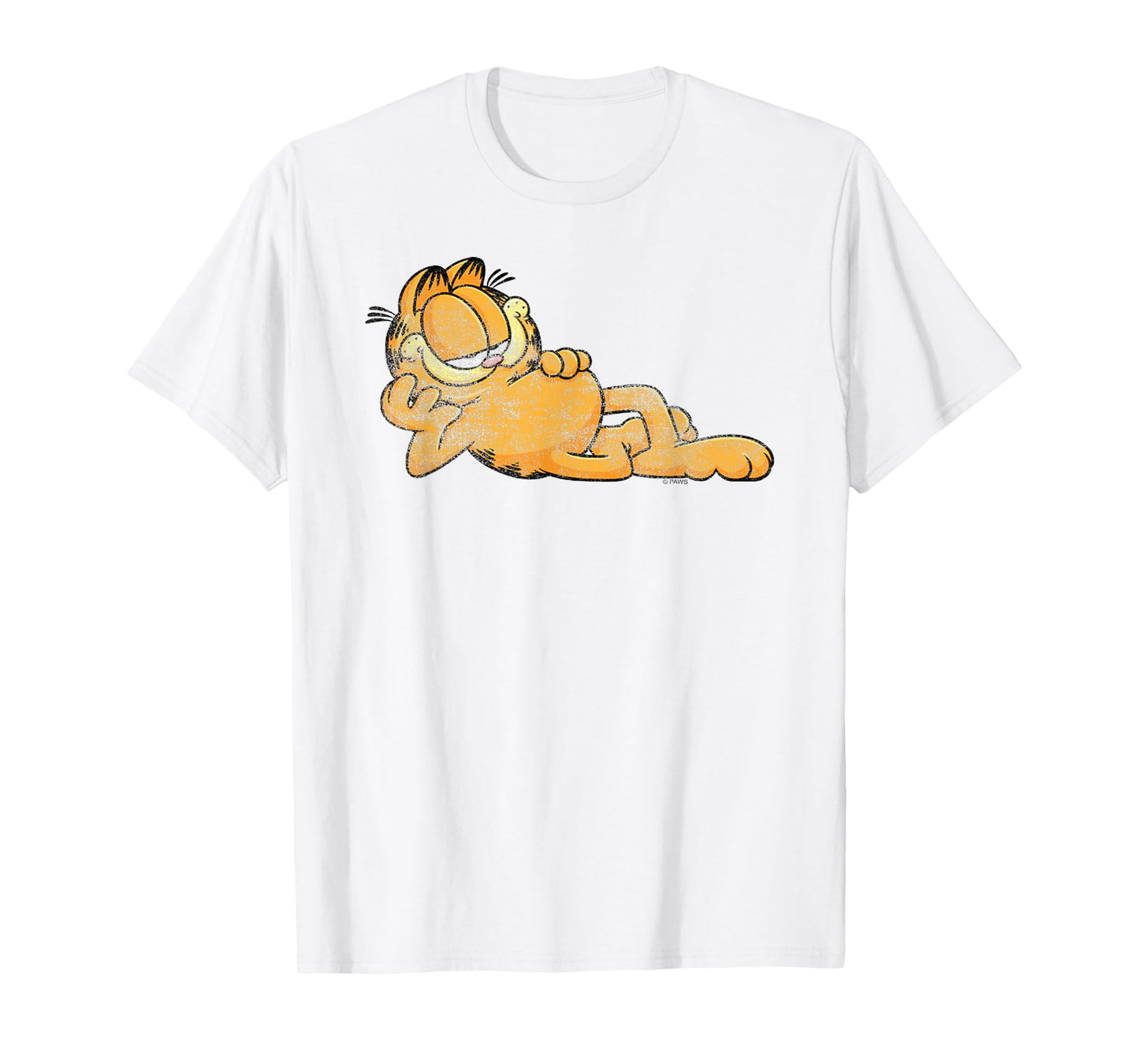 Garfield Happy Lounging Cartoon Cat T-Shirt