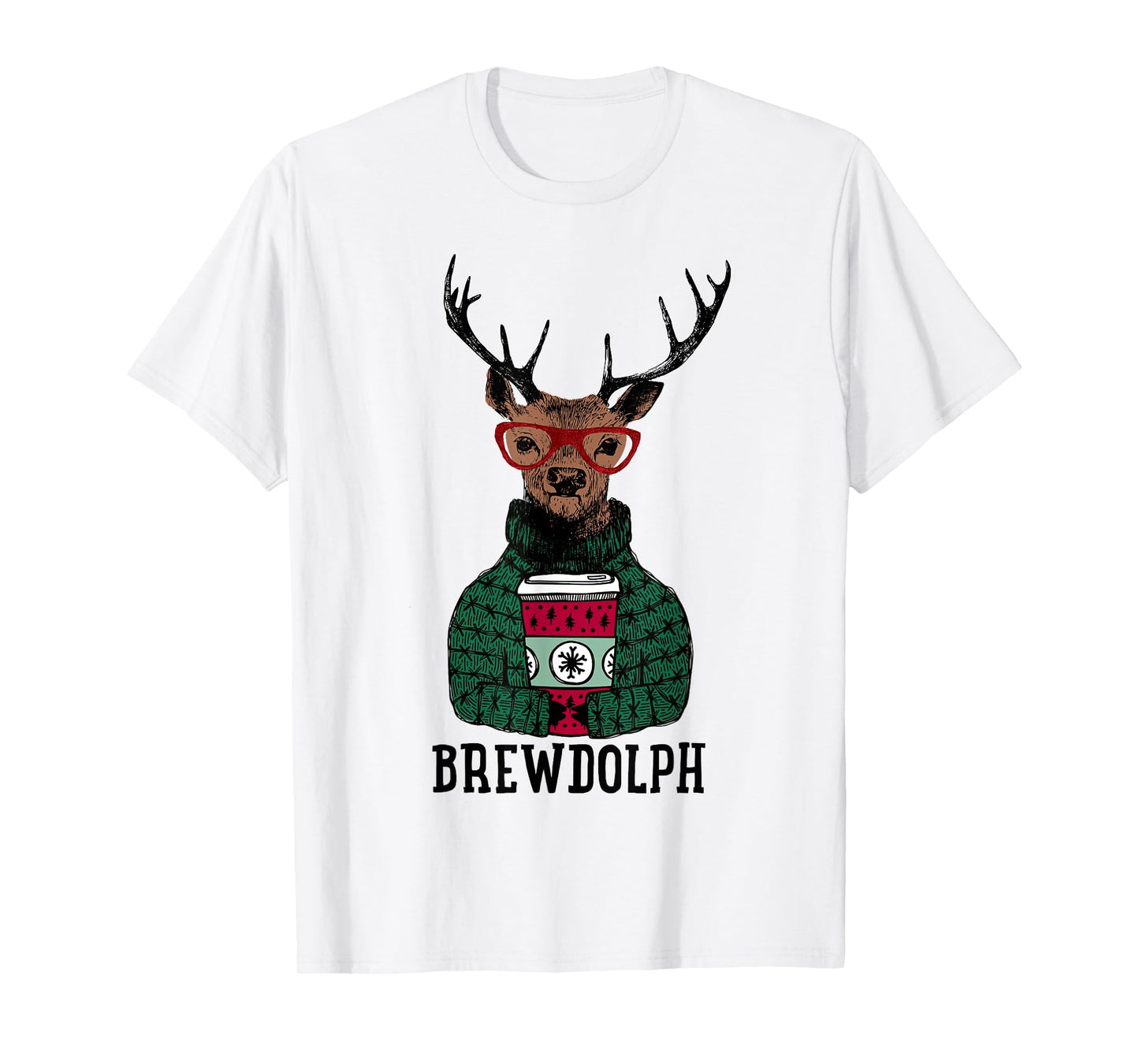 Christmas Coffee, Brewdolph, Christmas Holiday Party T-Shirt