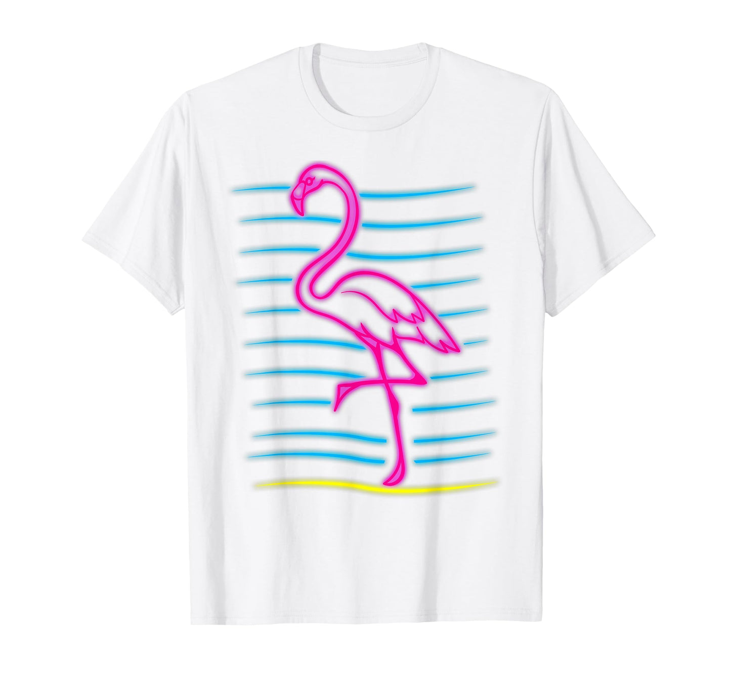 80's Retro Pink Flamingo Bird Shirt | Bird Lover Gift T-Shirt