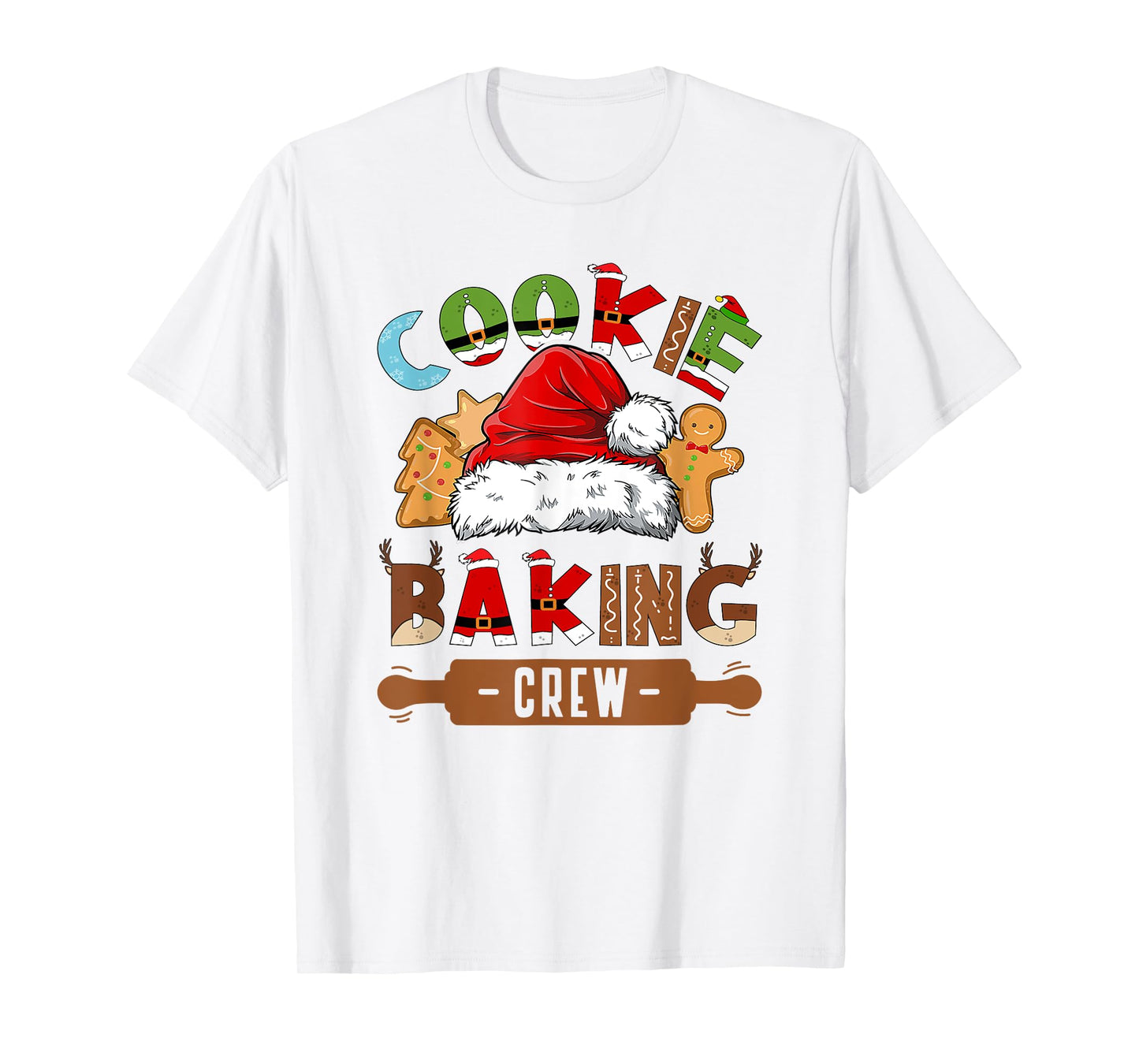 Cookie Baking Crew Pajama Family Christmas Gingerbread Team T-Shirt