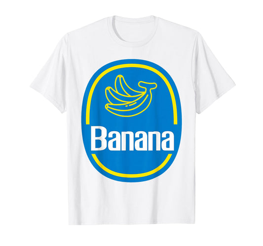 Banana Sticker Fruit Lazy Halloween Costume T-Shirt