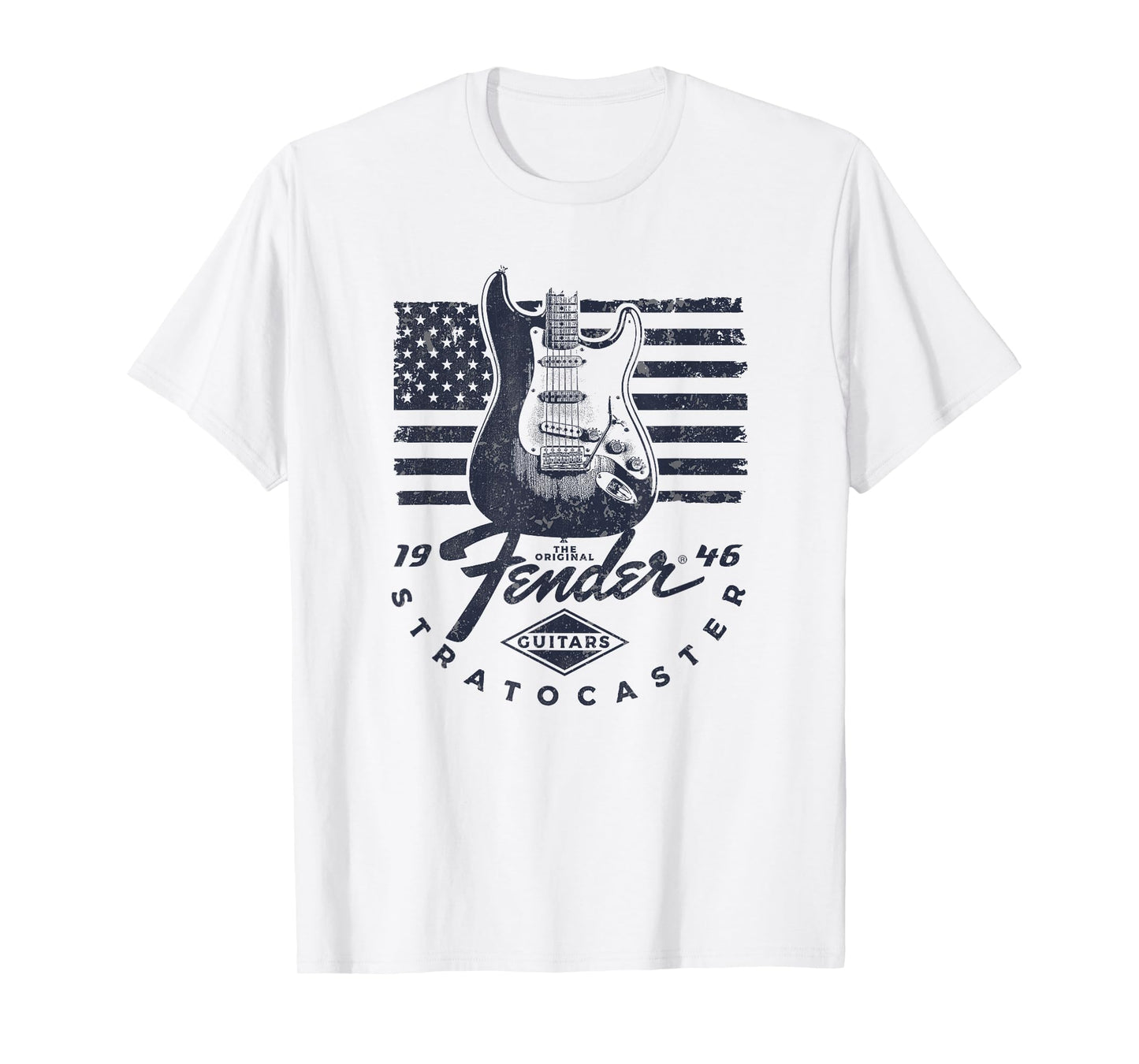 Fender 1946 Stratocaster American Flag Backdrop T-Shirt