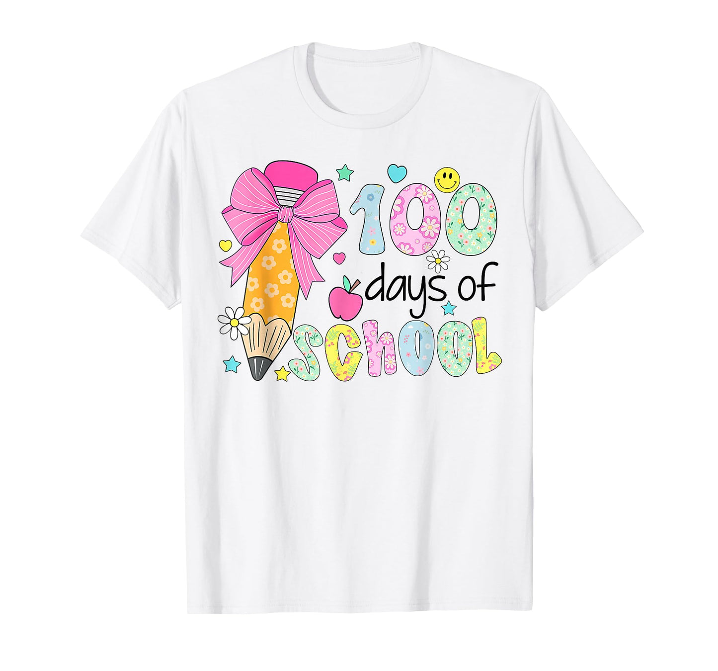 100 Days of School Preppy 100th Day of School Teachers Girls T-Shirt