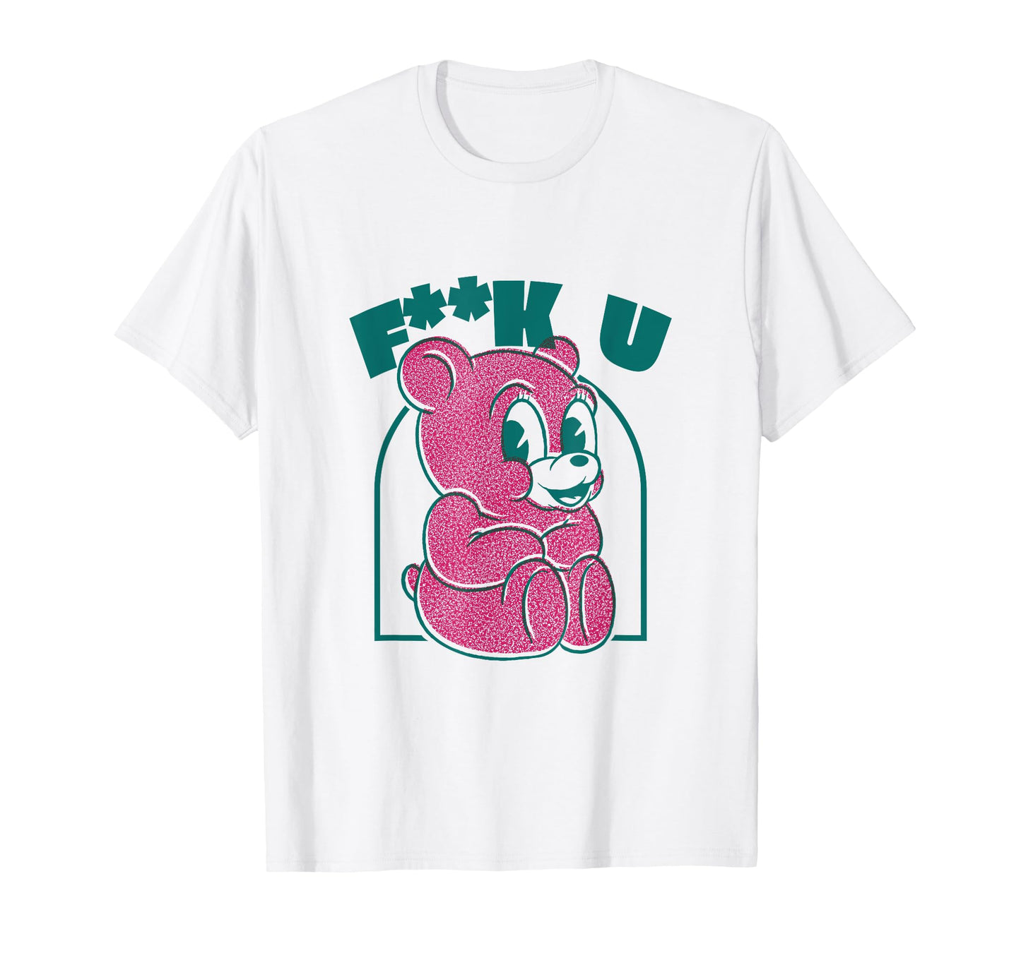 Cute teddy bear Fuck You provocative middle finger T-Shirt