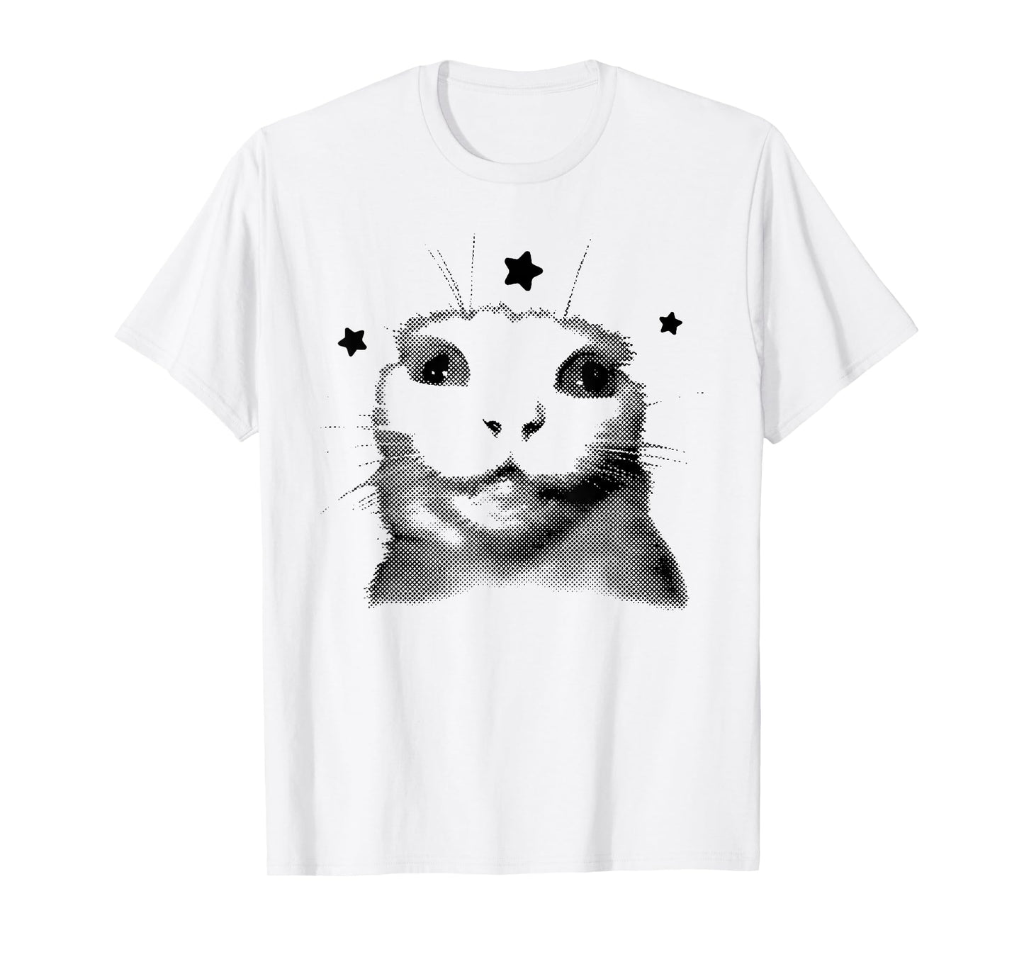 Funny Cute Retro Cat Silly Vintage Kitten Meme Cat Lovers T-Shirt