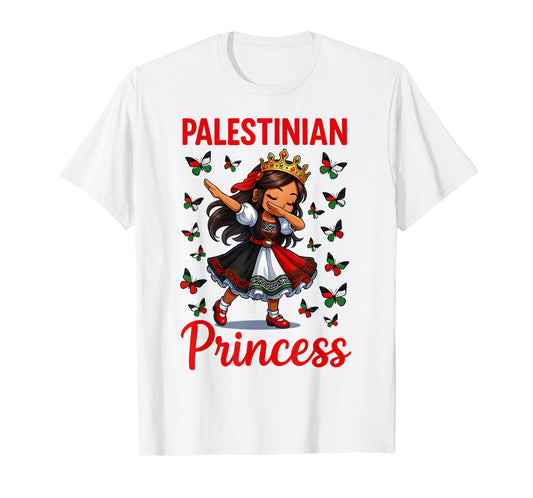 Palestinian Princess Cute Dabbing Girl for Girls Kids T-Shirt