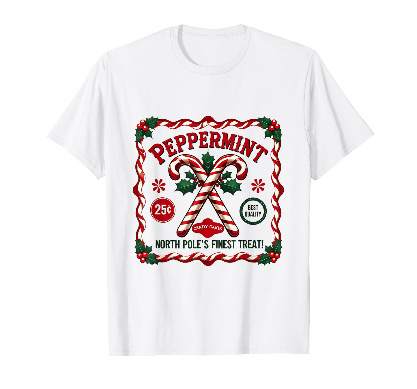 Christmas Old Fashioned Vintage North Pole Candy Company T-Shirt