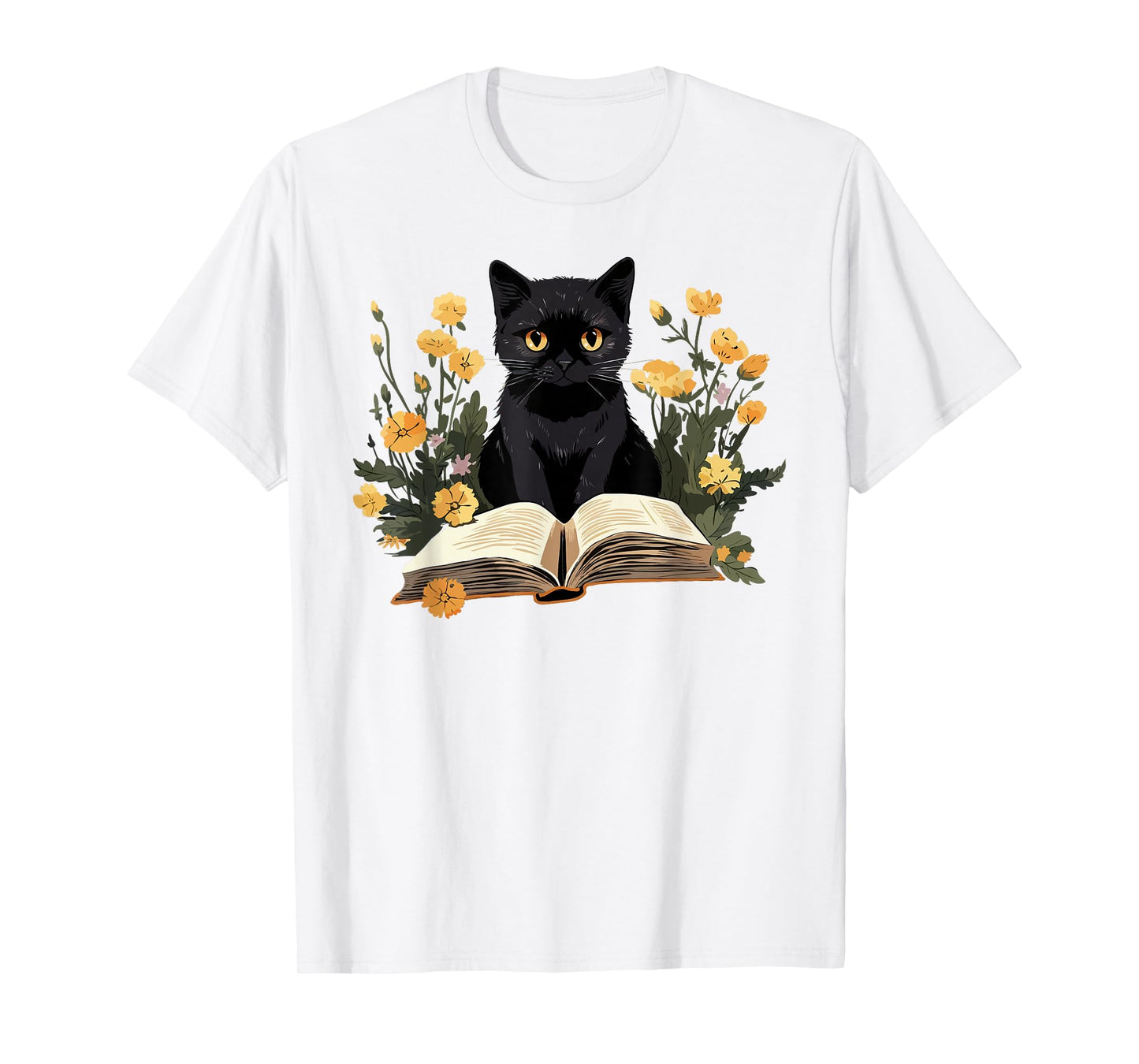 Cat Shirts for Women Book Lover Shirt Cute Cat and Book T-Shirt
