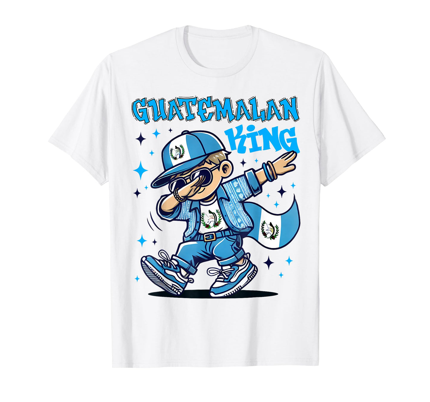 Guatemalan King dabbing Guatemala Flag Pride for Kids T-Shirt