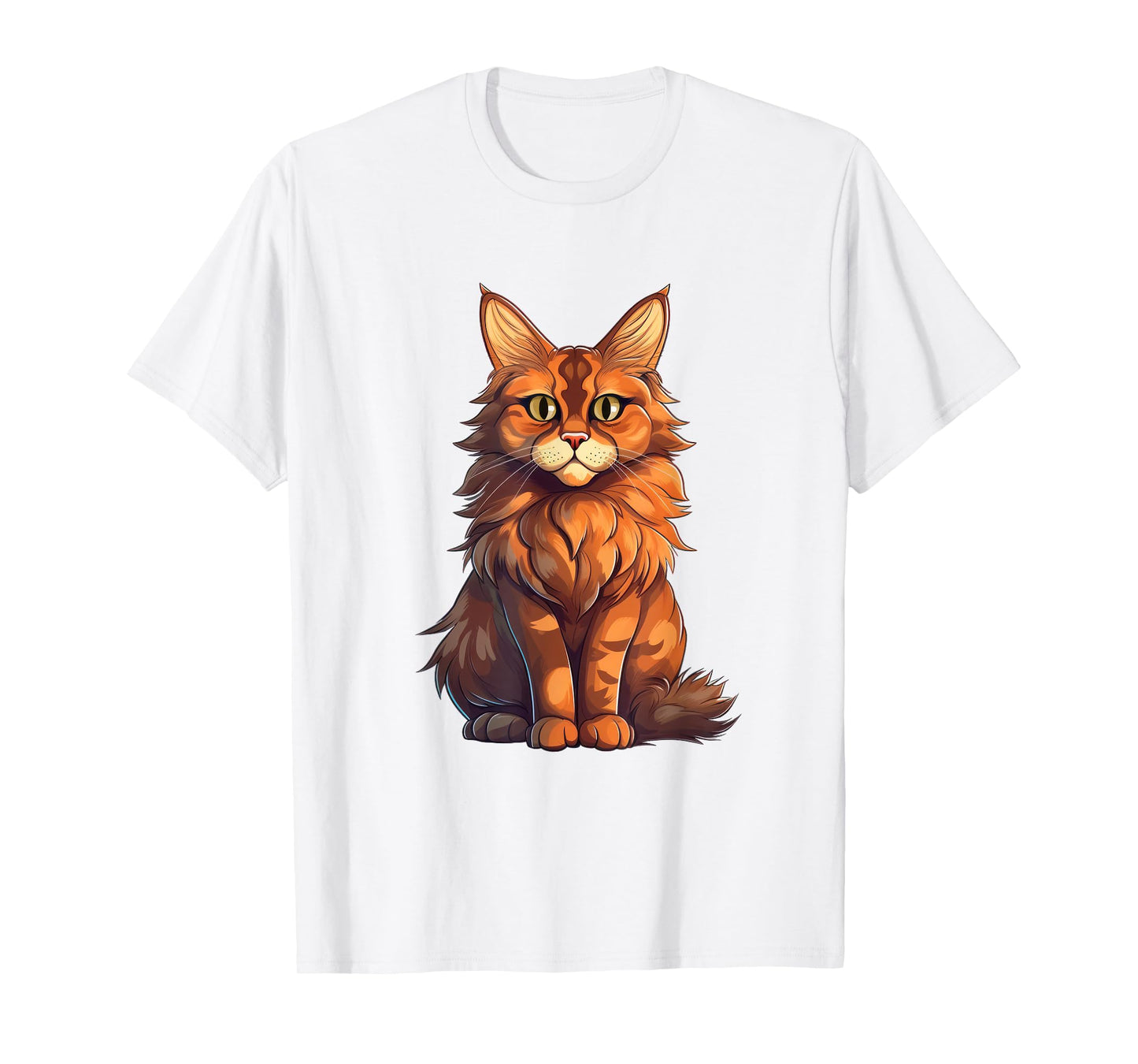 Orange Tabby Cat Maine Coon Cat Lover Graphic T-Shirt