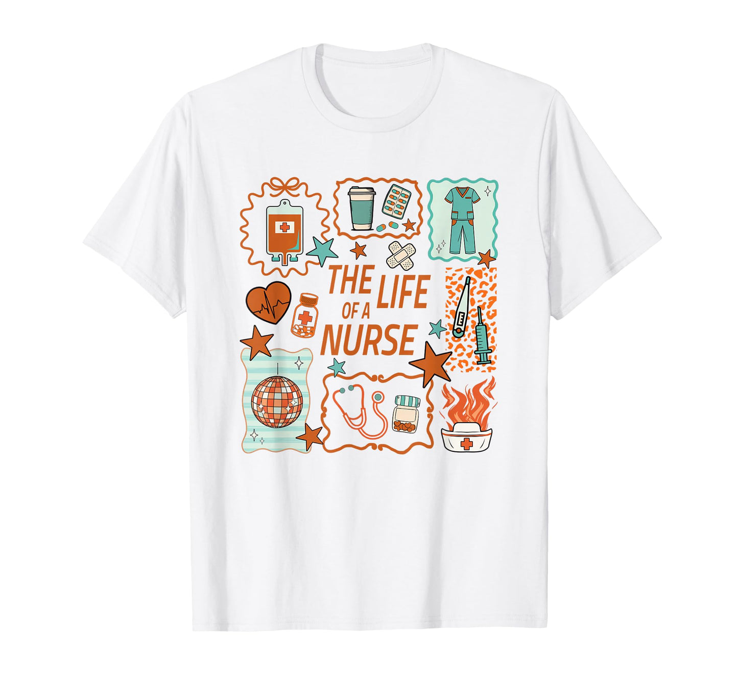 Women The Life of a Nurse Doodle Nursing Showgirl RN LPN NP T-Shirt