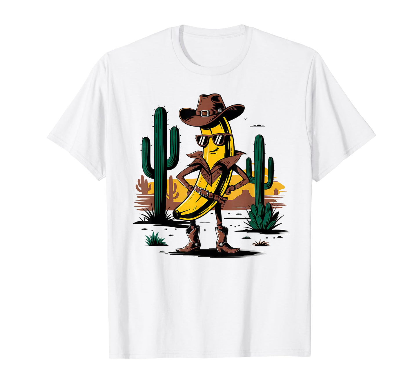 Funny Banana Cowboy Cowgirl Desert Country Life Western T-Shirt