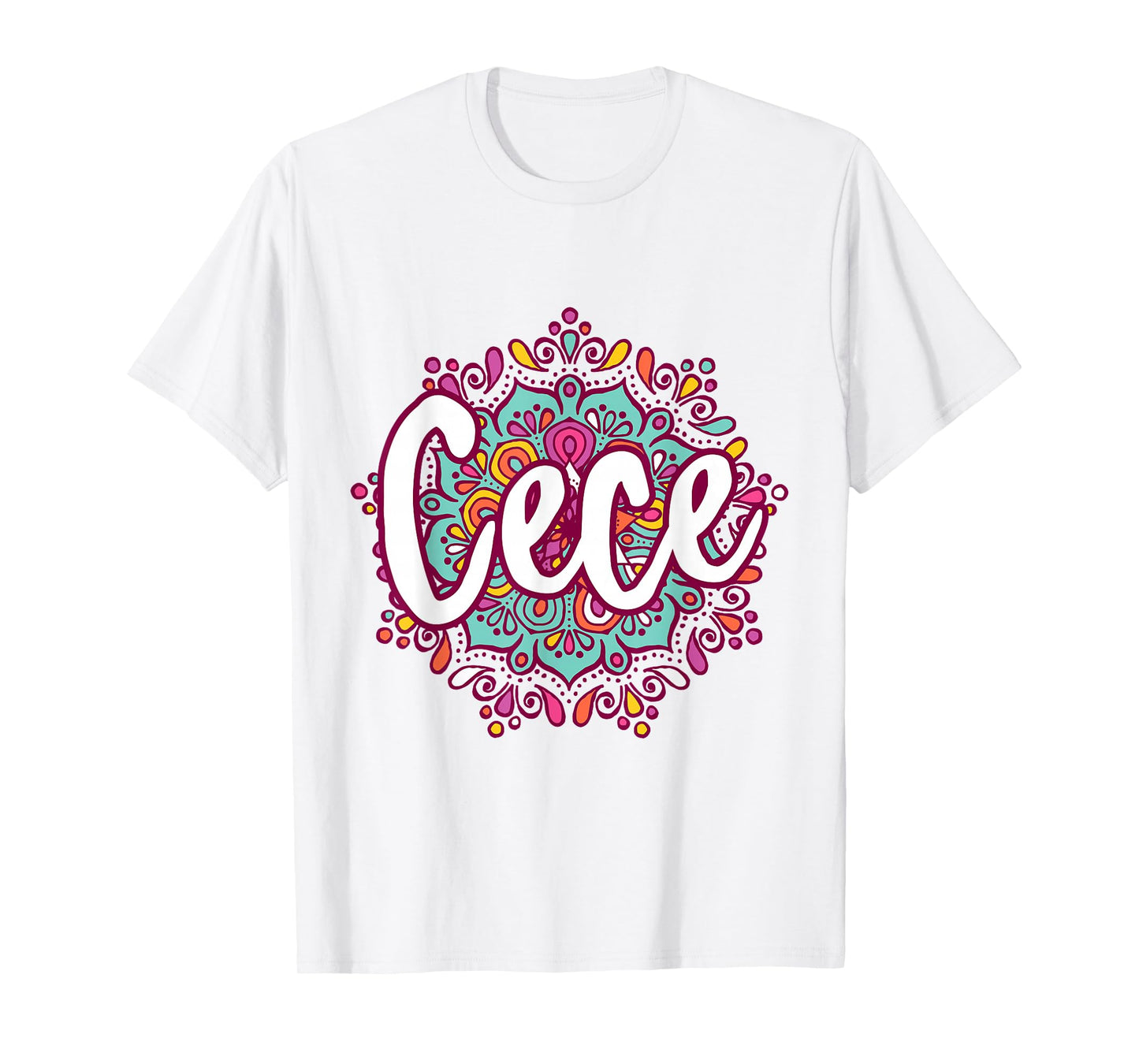 Mandala Cece Women Grandma Christmas Birthday Mothers Day T-Shirt