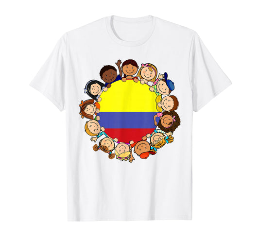 Colombia Flag Colombian Kid Boy Girl Hispanic Heritage Month T-Shirt
