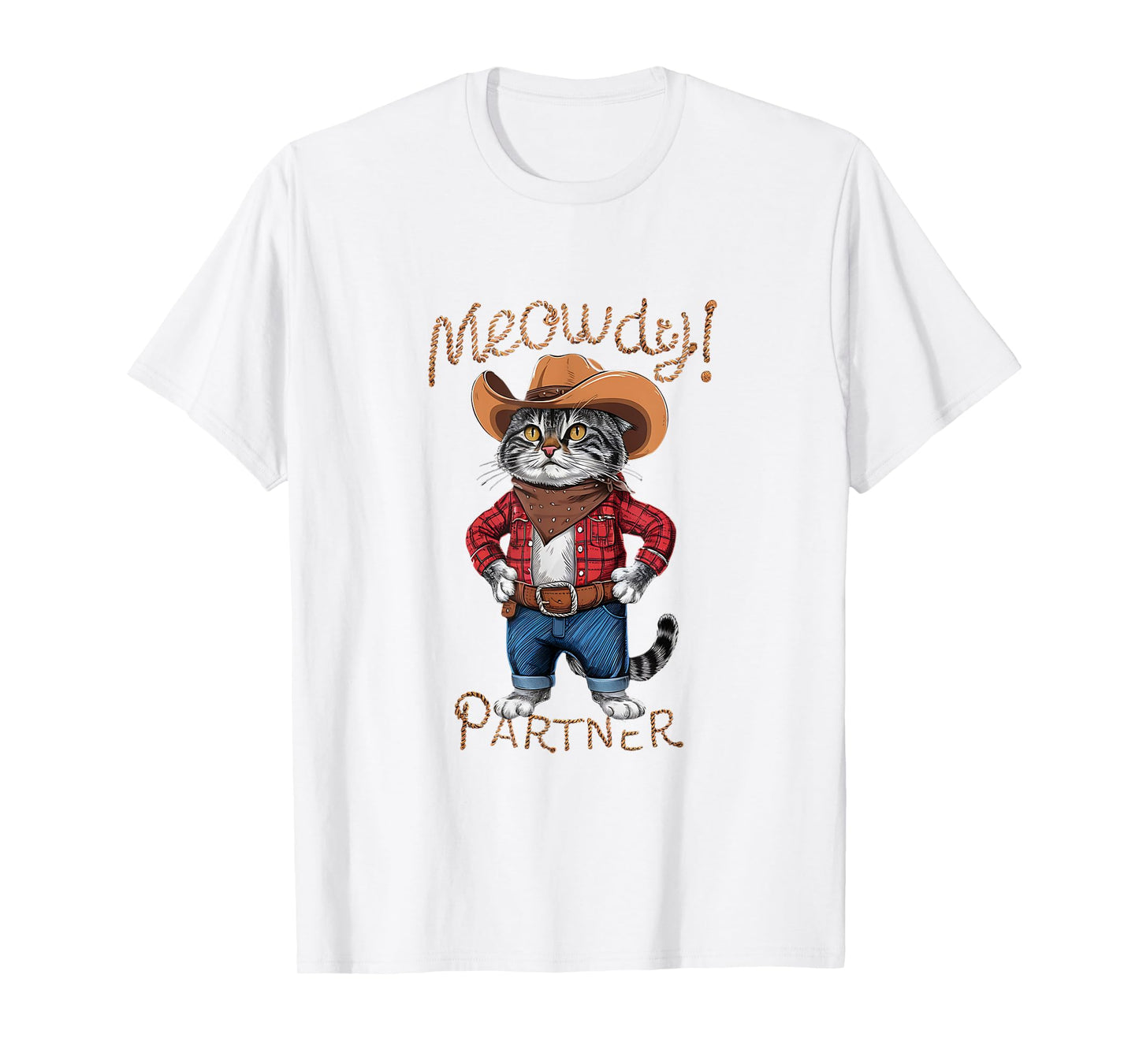 Meowdy Partner Cowboy Cat T-Shirt