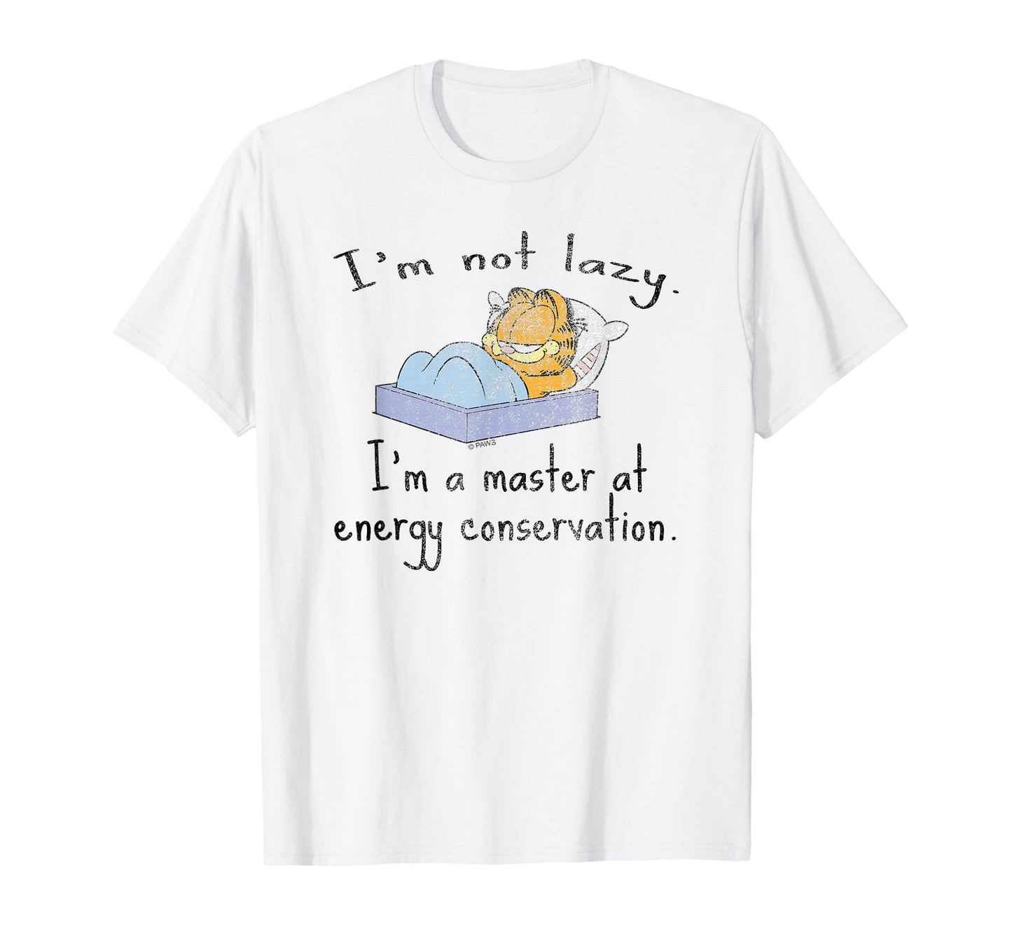 Garfield I'm Not Lazy Energy Conservation Cartoon Cat T-Shirt