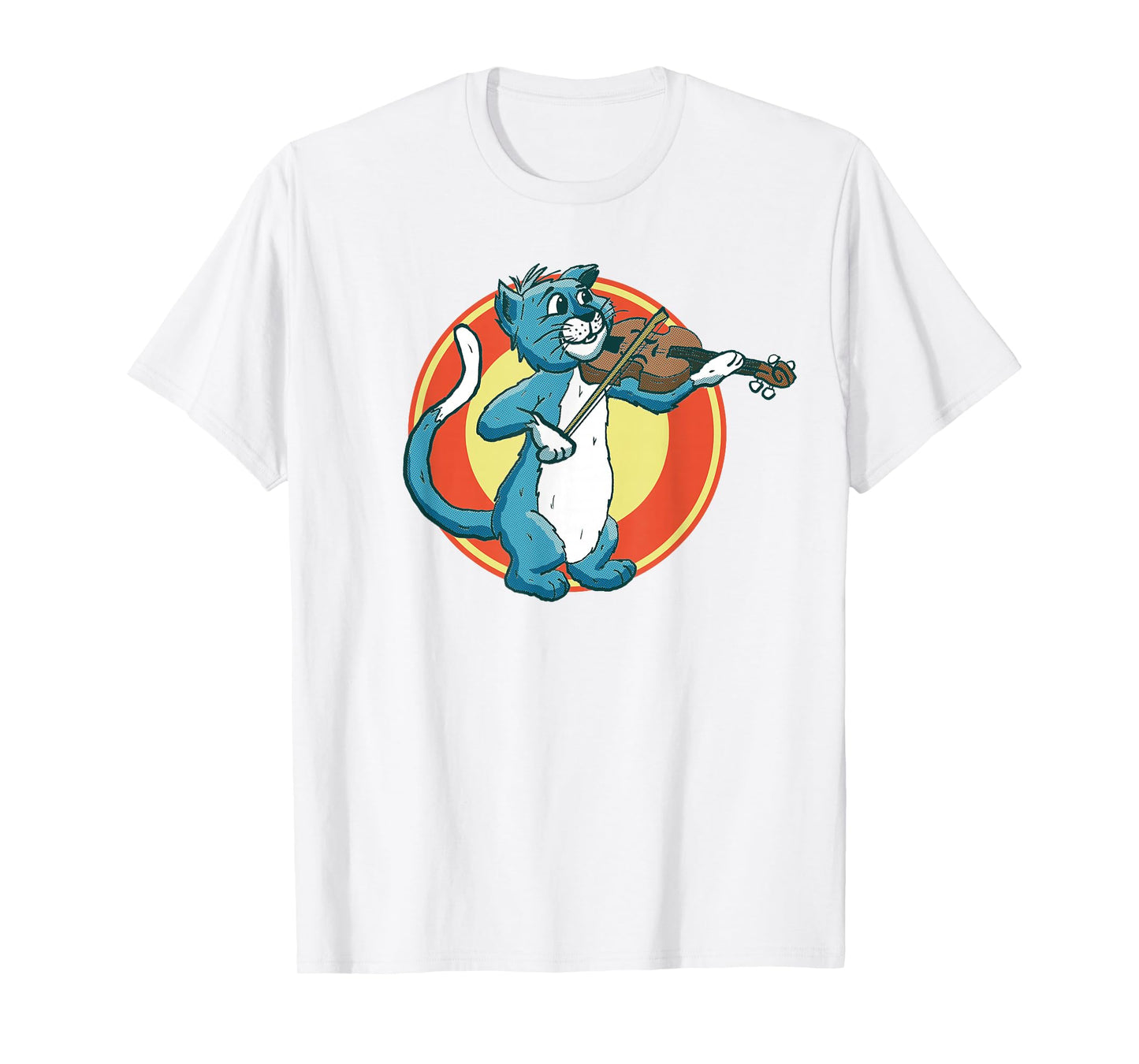 Cat Playing Violin Fiddle Alley Cat Music Violinist Funny T-Shirt