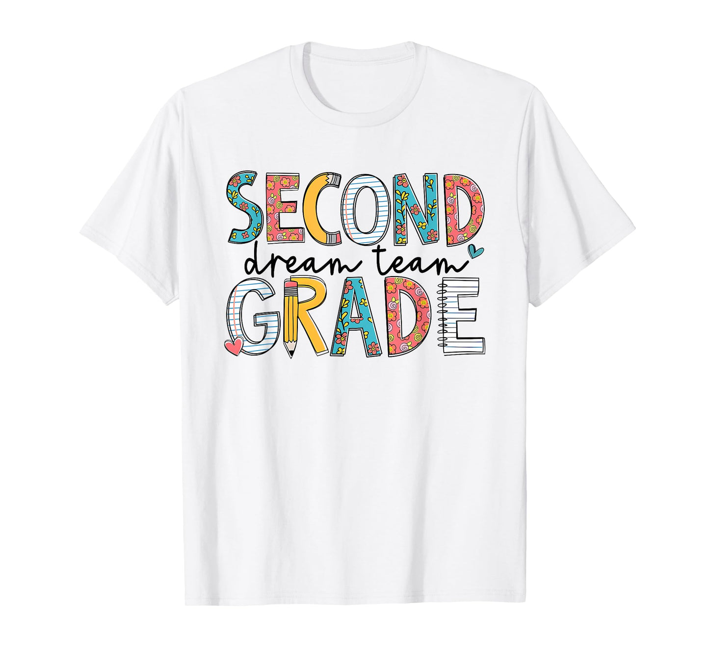 2nd Grade Dream Team Retro Back To School Teacher Student T-Shirt