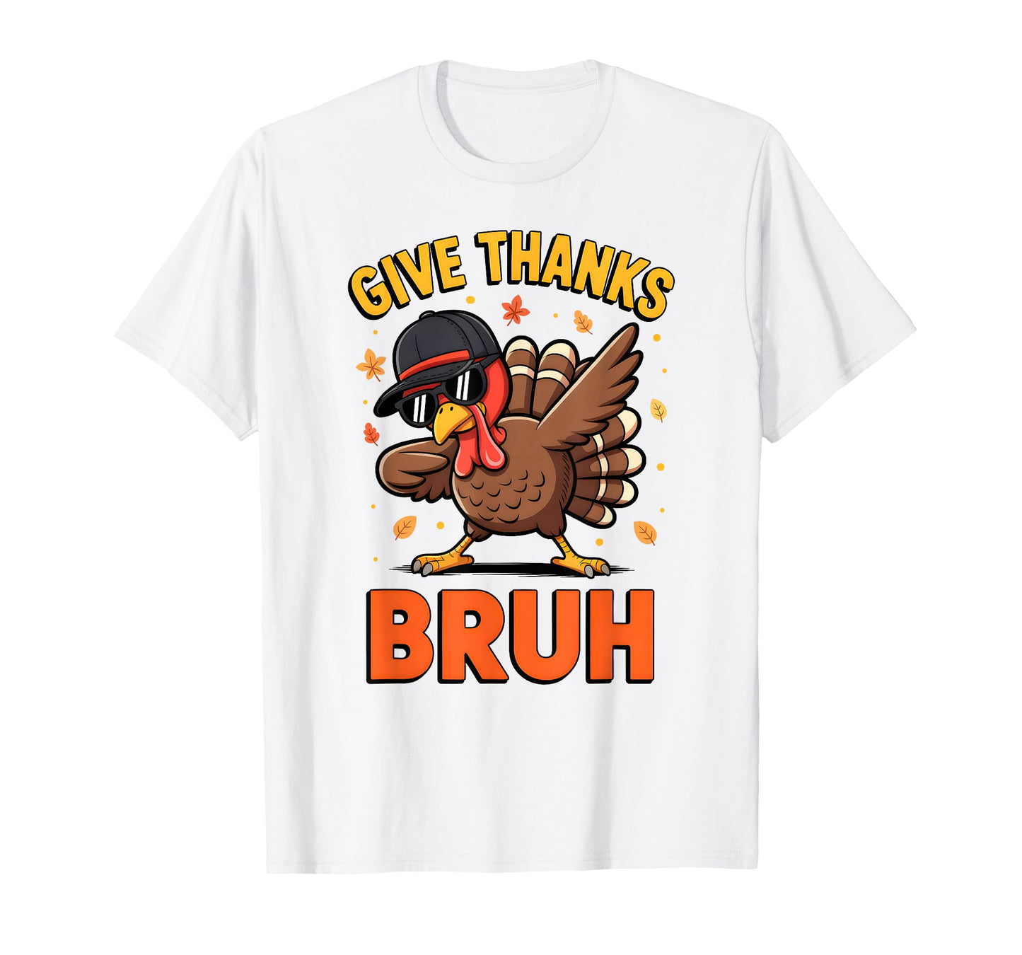 Bruh Thanksgiving Turkey Pilgrim Costume for Boys Teens Kids T-Shirt