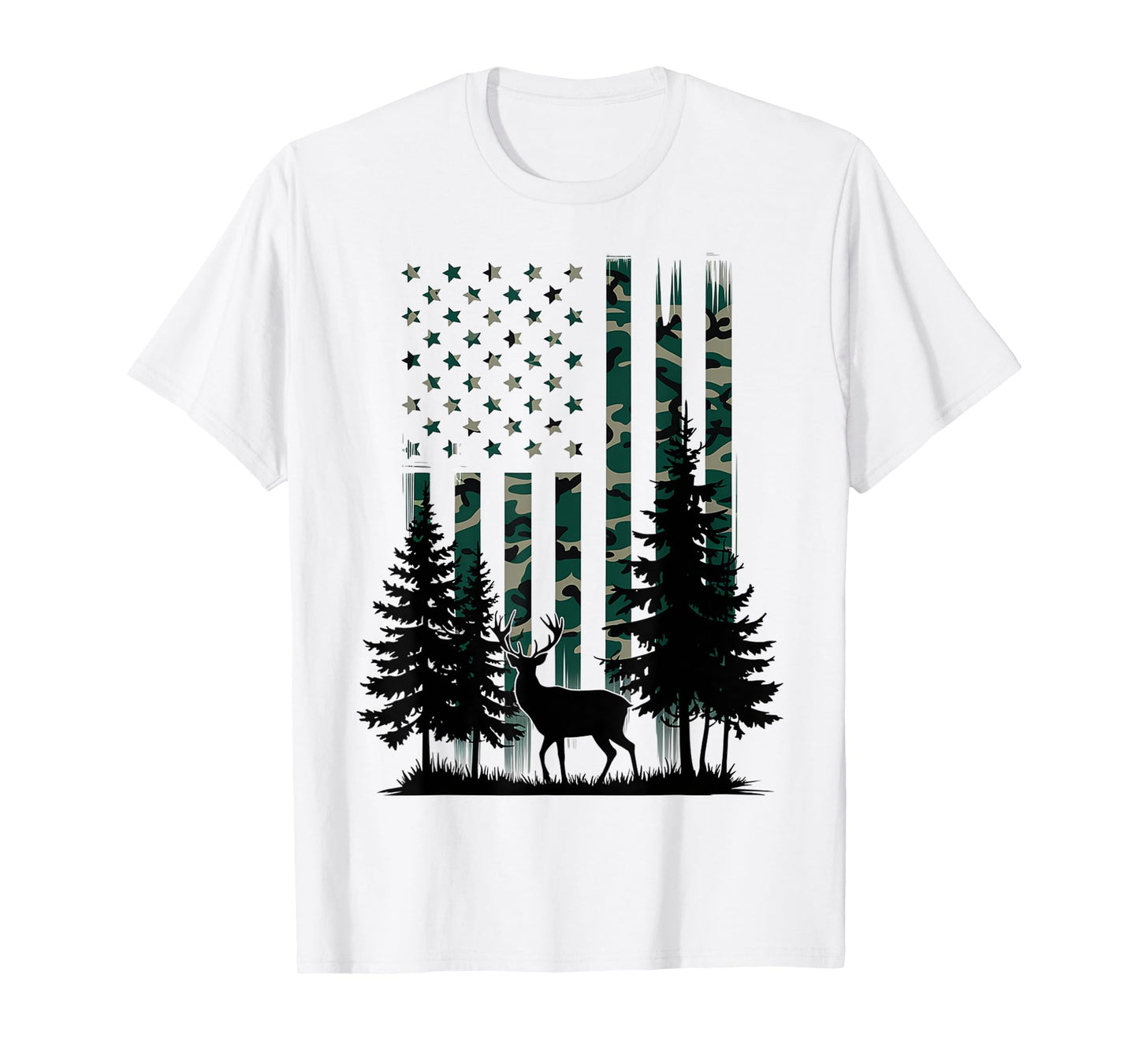 Mens Kids Orange Hunting Shirt Deer Hunter Toddler Camo Flag T-Shirt